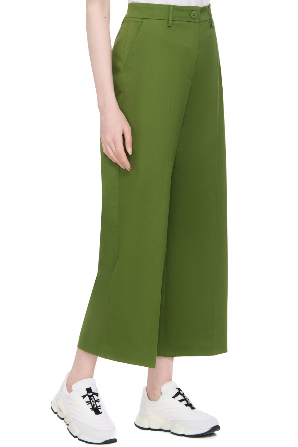 Женский Weekend Max Mara Брюки URIAL из эластичного хлопка (цвет ), артикул 2351360139 | Фото 4