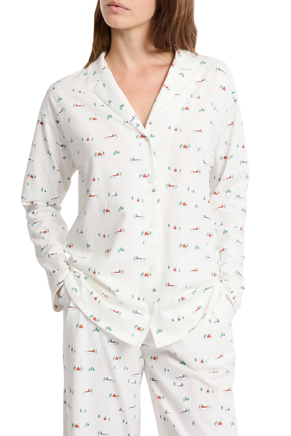 Женский Etam Пижамная рубашка PRYSKA из хлопка (цвет ), артикул 6556744 | Фото 1