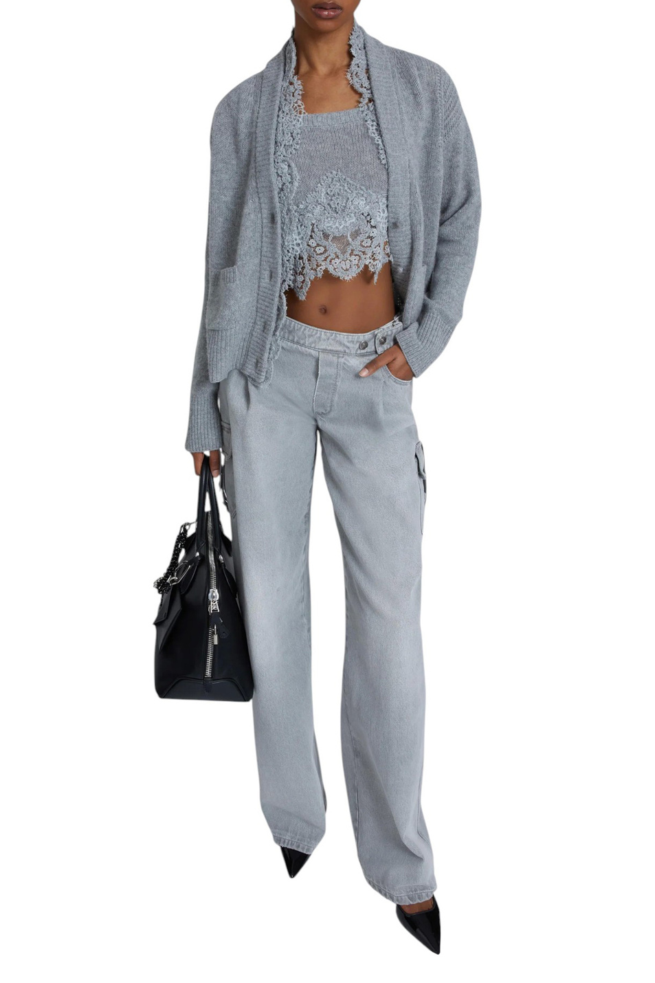 Женский ERMANNO SCERVINO Топ из кашемира (цвет ), артикул D475L305APKFX | Фото 2