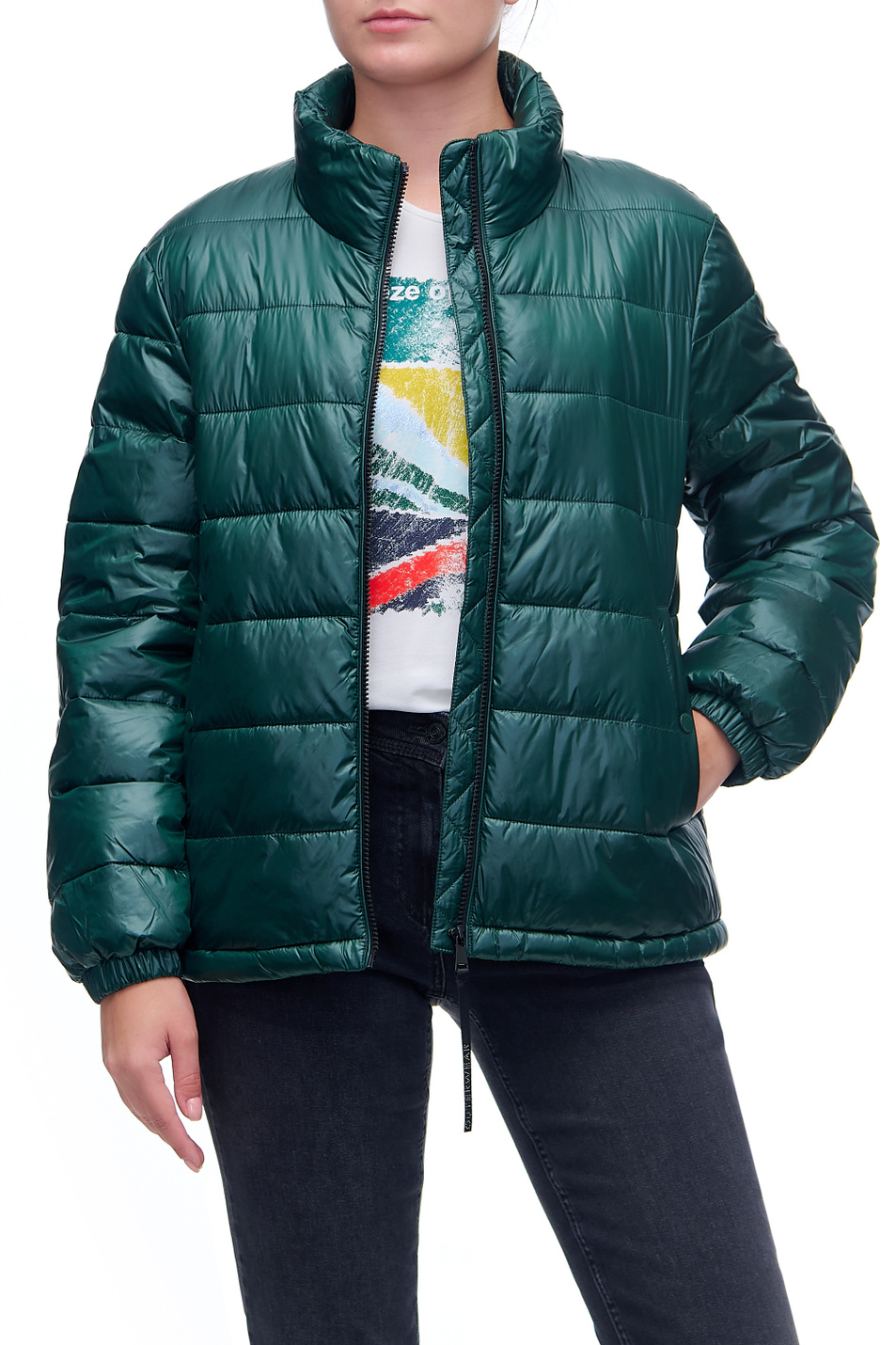 Женский Gerry Weber Стеганая куртка с эффектом металлик (цвет ), артикул 650203-31168 | Фото 4