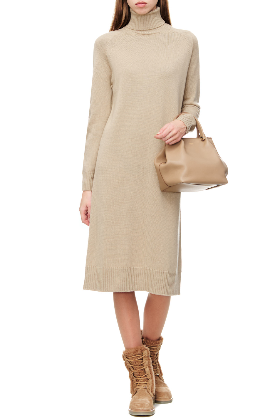 Женский Max Mara Платье LINFA из шерсти с высоким воротником (цвет ), артикул 33260126 | Фото 3