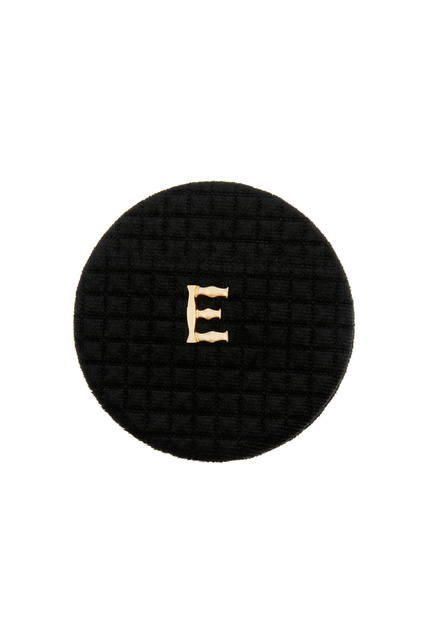 Зеркало карманное с бархатной текстурой и буквой «E»|Основной цвет:Черный|Артикул:985018 | Фото 1