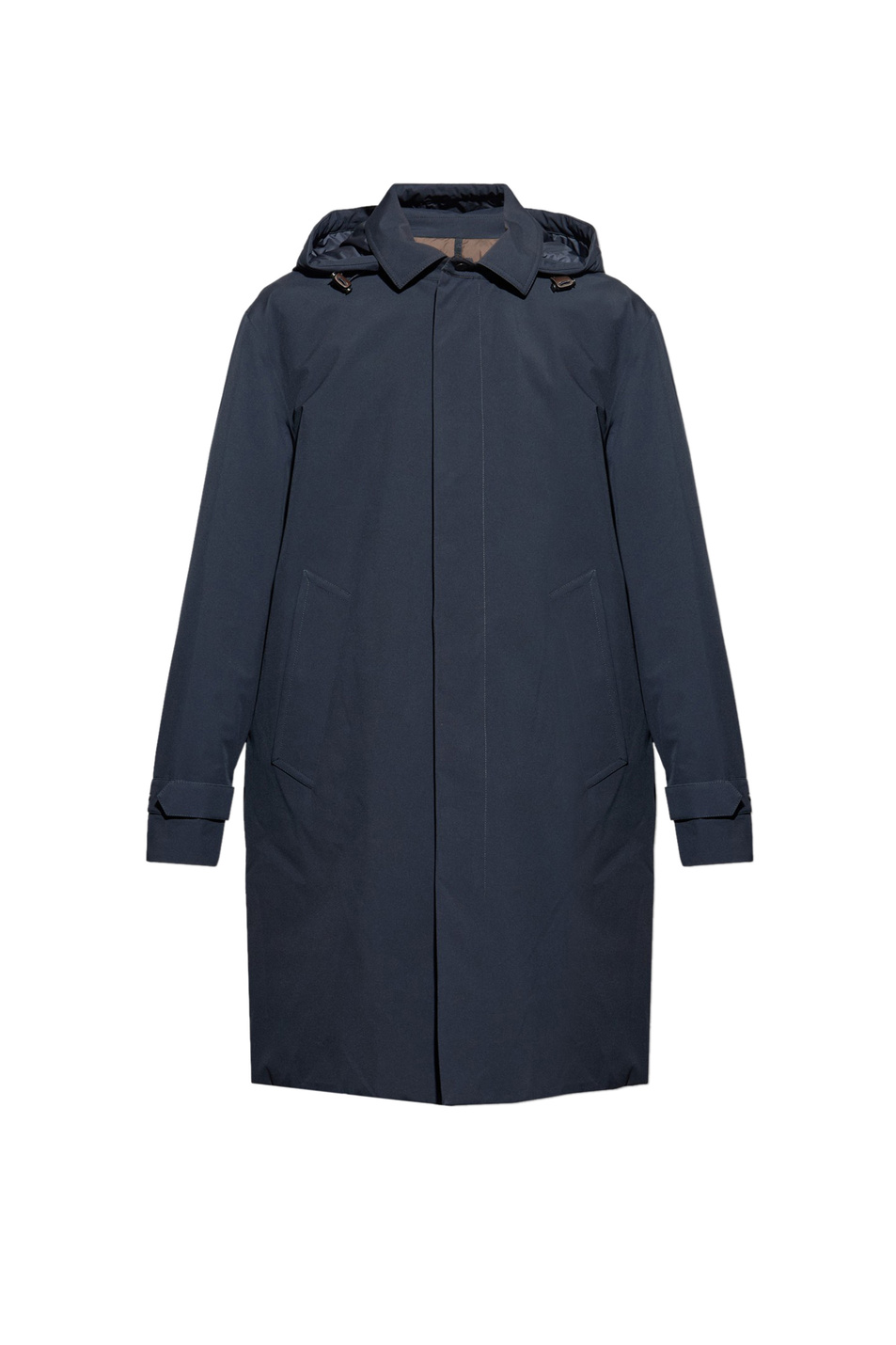 Плащ LAREZILA с пуховым наполнителем|Основной цвет:Синий Мужской Moncler Плащ LAREZILA с пуховым наполнителем (цвет ), артикул K20911C00016-539MS | Фото 1