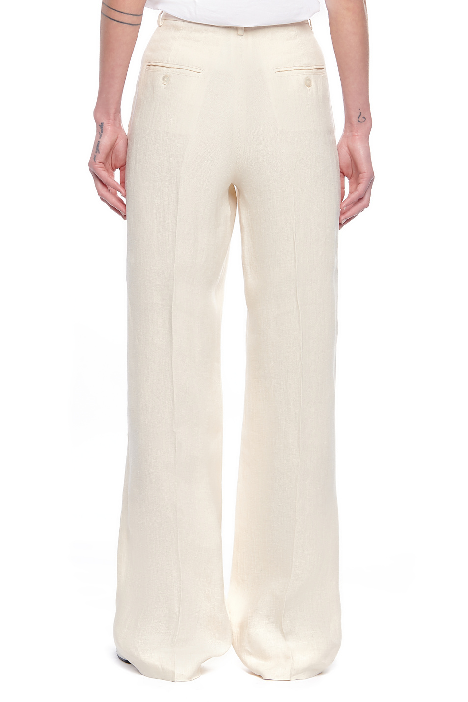 Weekend Max Mara Широкие брюки SIAMESE из чистого льна (цвет ), артикул 51310311 | Фото 5