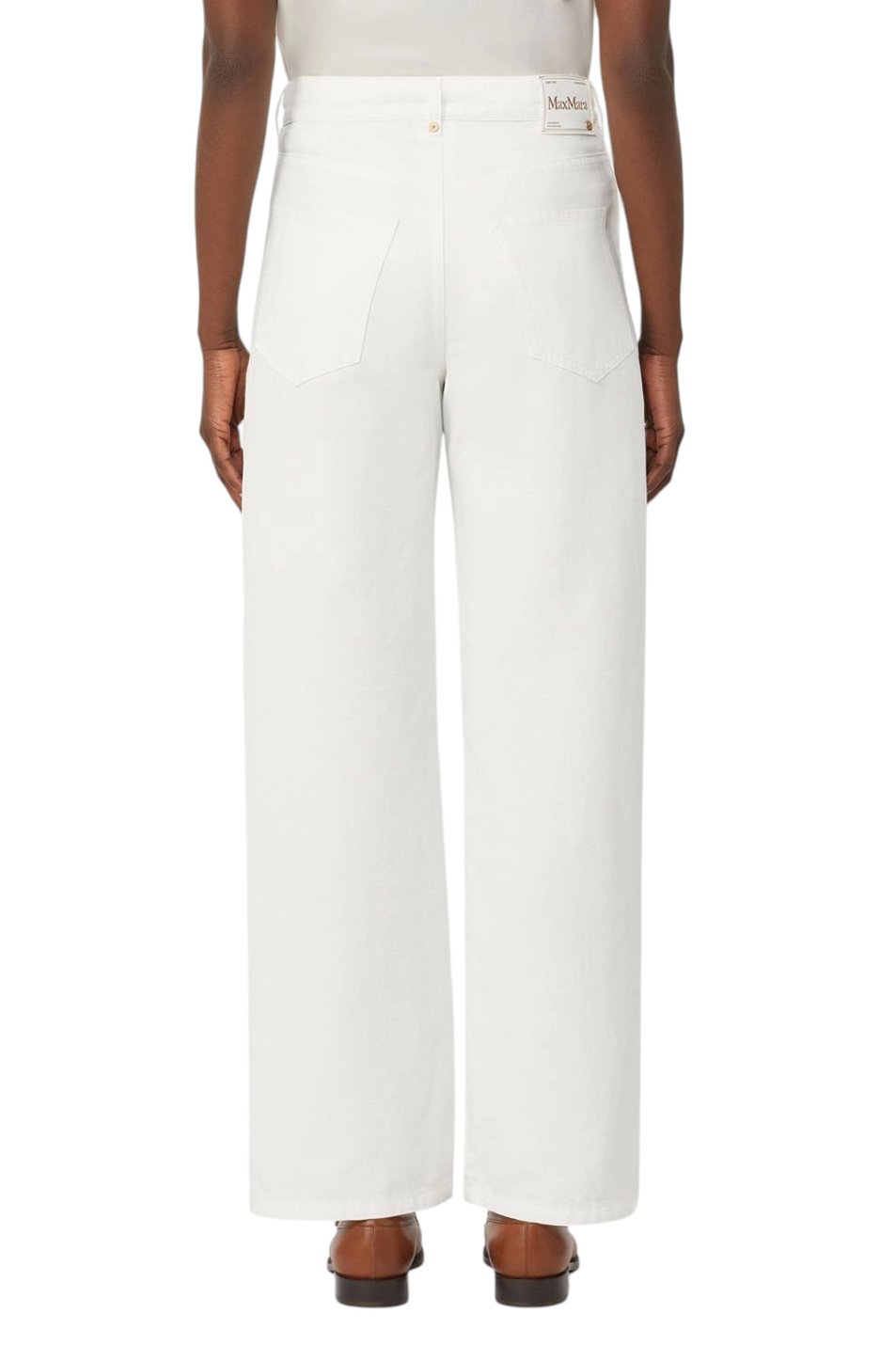 Женский Max Mara Джинсы ONORATA из хлопка и льна (цвет ), артикул 2619131083 | Фото 4