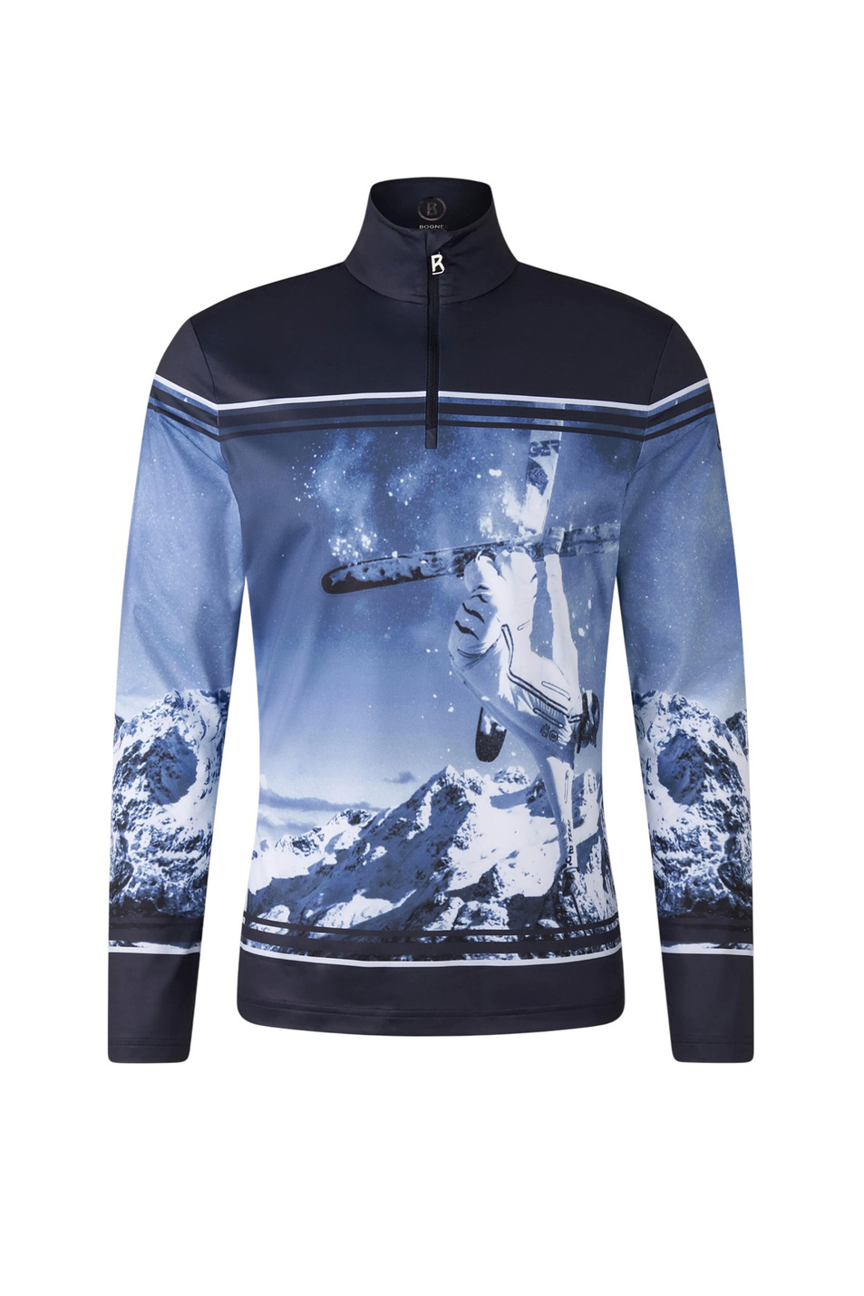 Джемпер VERTI2 с воротником на молнии|Основной цвет:Синий Мужской Bogner Джемпер VERTI2 с воротником на молнии (цвет ), артикул 51159763 | Фото 1