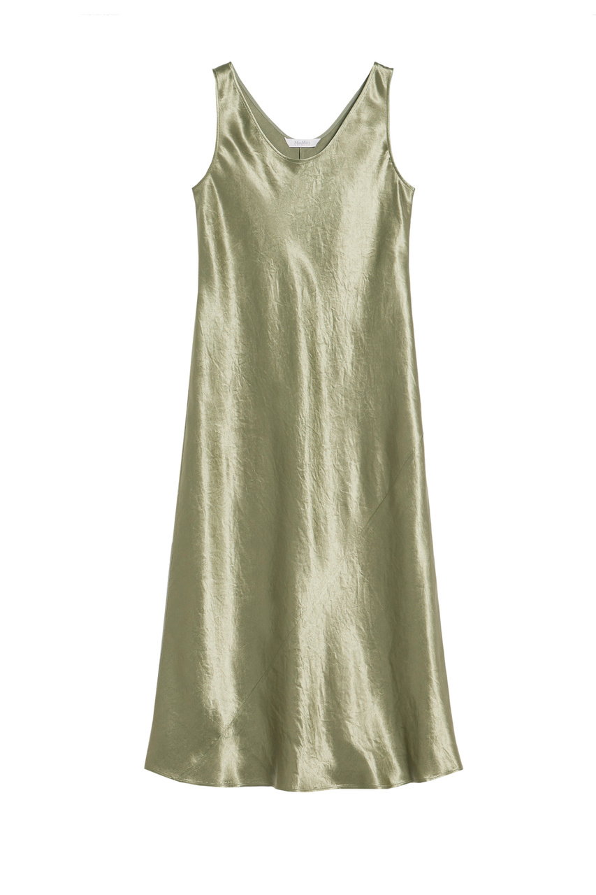Платье TALETE атласное|Основной цвет:Зеленый|Артикул:2416221078 | Фото 1