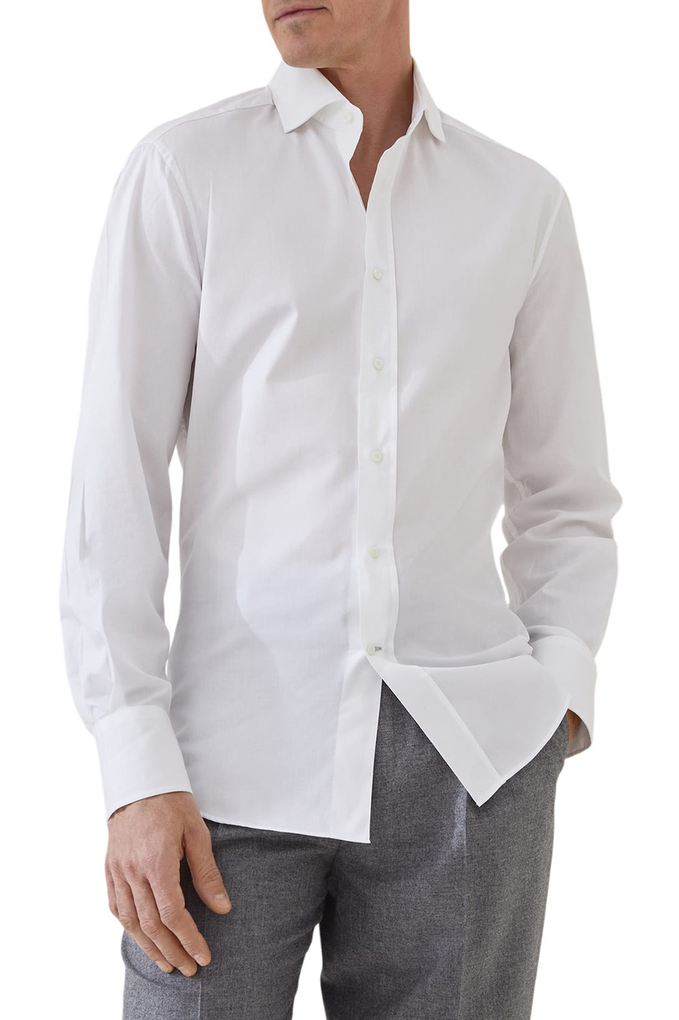 Мужской Brunello Cucinelli Рубашка из хлопка (цвет ), артикул MBUC41718 | Фото 3