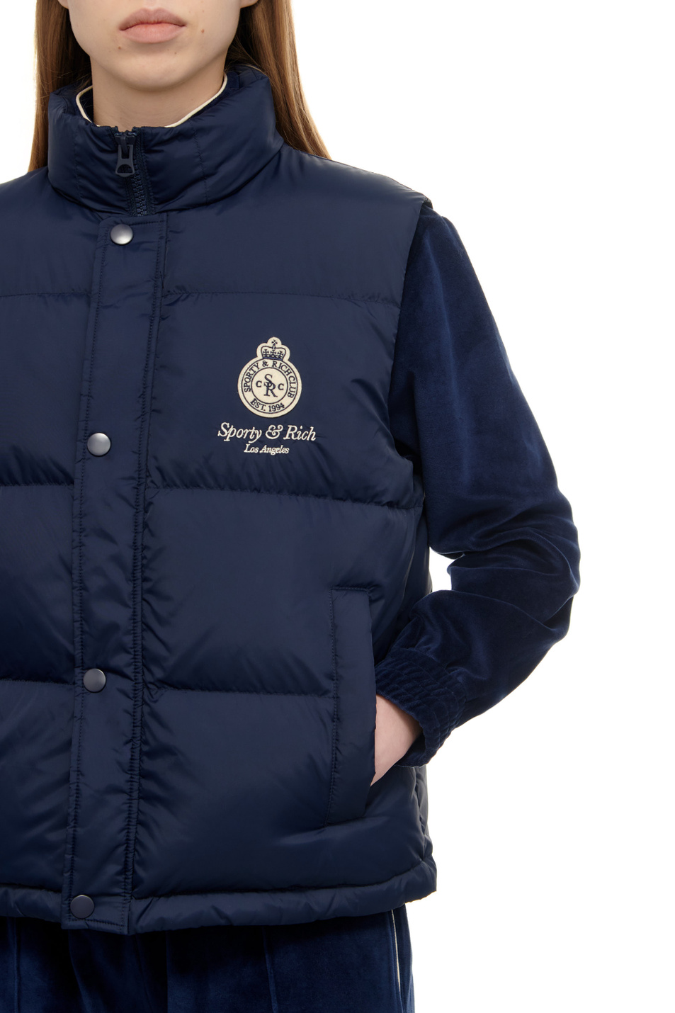 Женский Sporty & Rich Жилет стеганый Crown LA с принтом (цвет ), артикул JAAW2310NA | Фото 7