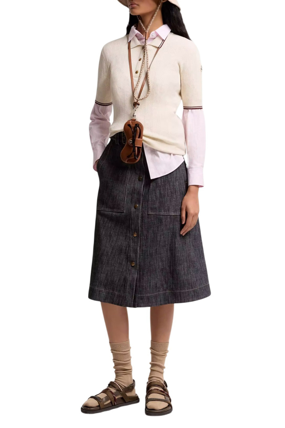 Женский Moncler Поло из хлопка (цвет ), артикул L10939A00005-M9371 | Фото 2