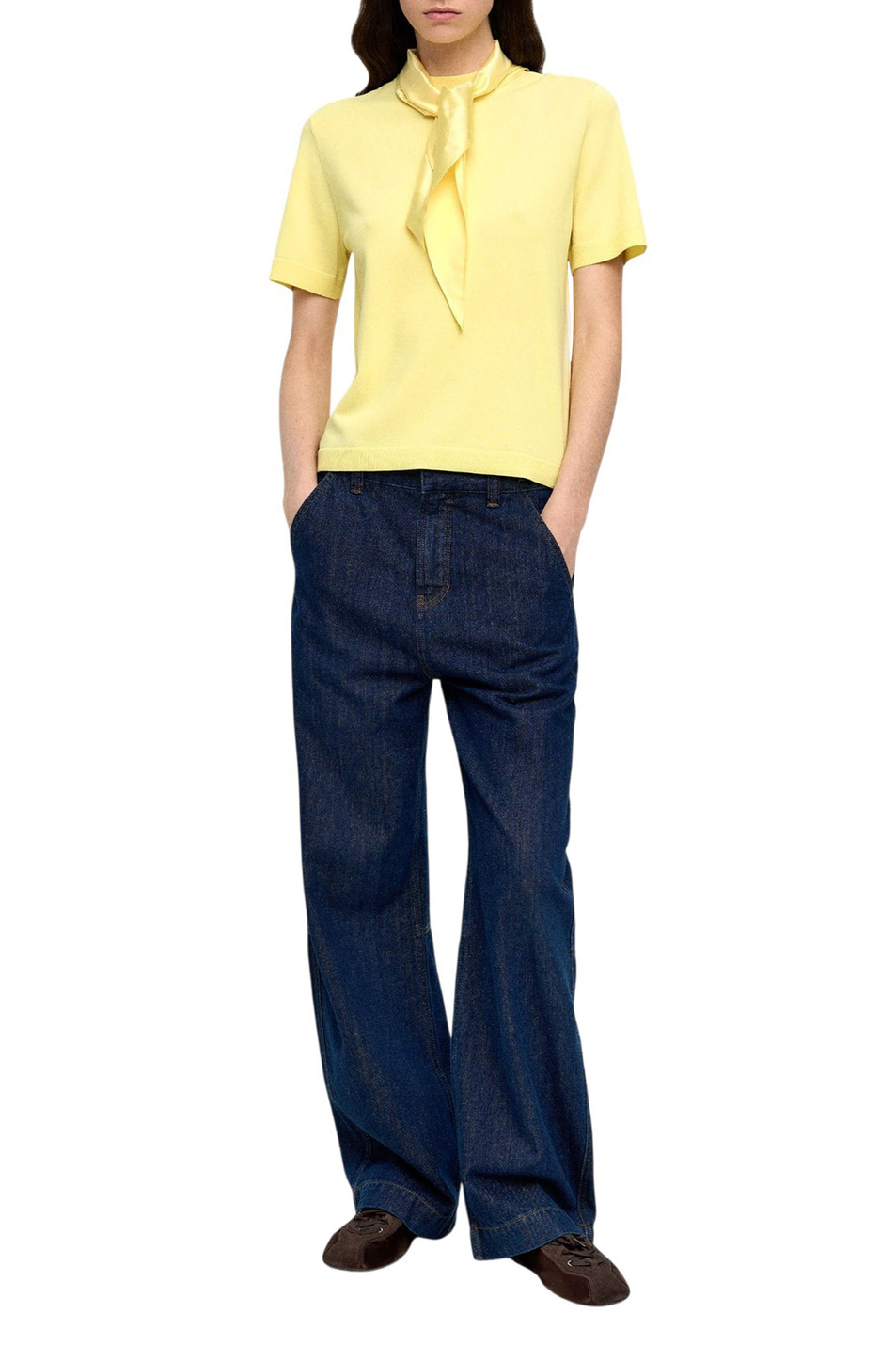 Джемпер с шарфом|Основной цвет:Желтый Женский Parfois Джемпер с шарфом (цвет ), артикул 240317 | Фото 2