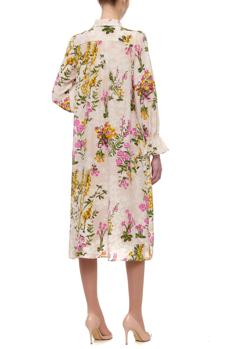Weekend Max Mara Шелковое платье ARTURO с цветочным принтом (цвет ), артикул 52210227 | Фото 5