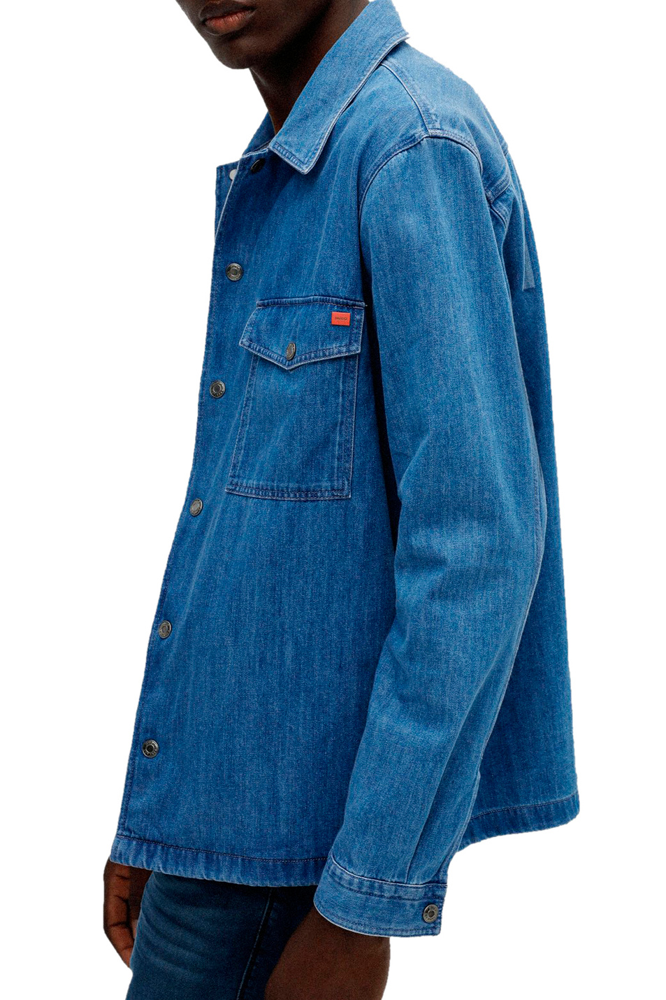 Мужской HUGO Рубашка джинсовая из натурального хлопка (цвет ), артикул 50473486 | Фото 4