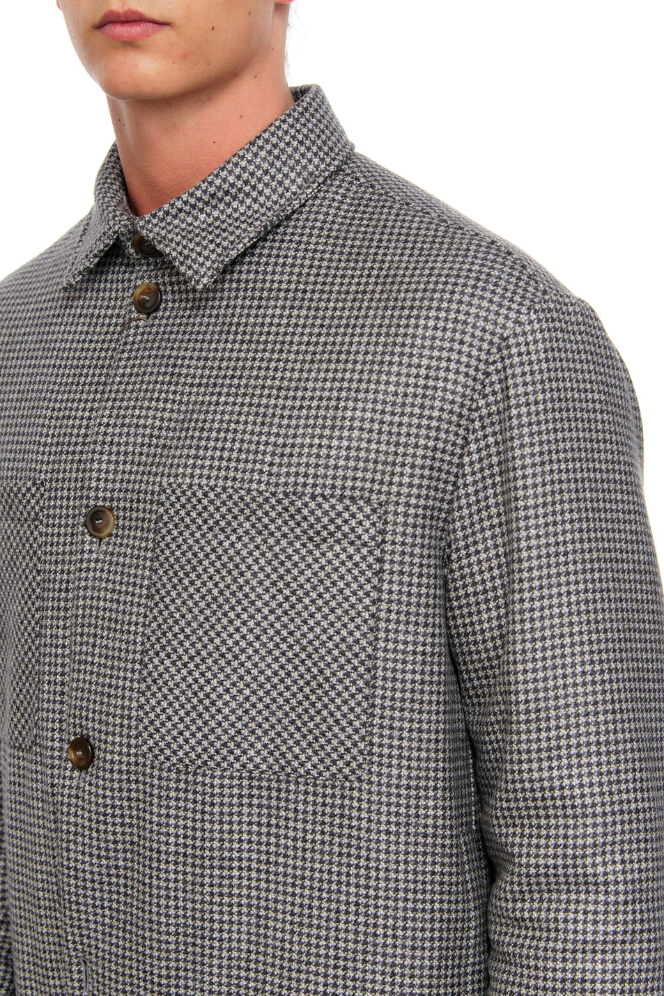 Мужской Canali Куртка-рубашка из натуральной шерсти (цвет ), артикул O30434SG02838 | Фото 6