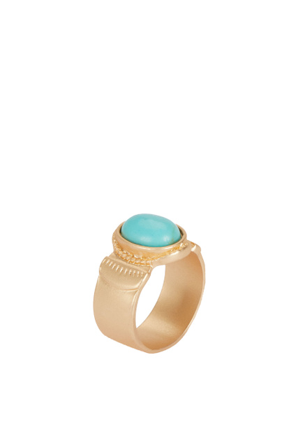 Кольцо с декоративным камнем|Основной цвет:Голубой|Артикул:175995 | Фото 1