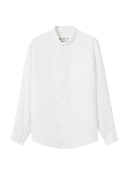 Льняная рубашка CHENNAI с воротником мao|Основной цвет:Белый|Артикул:27005654 | Фото 1