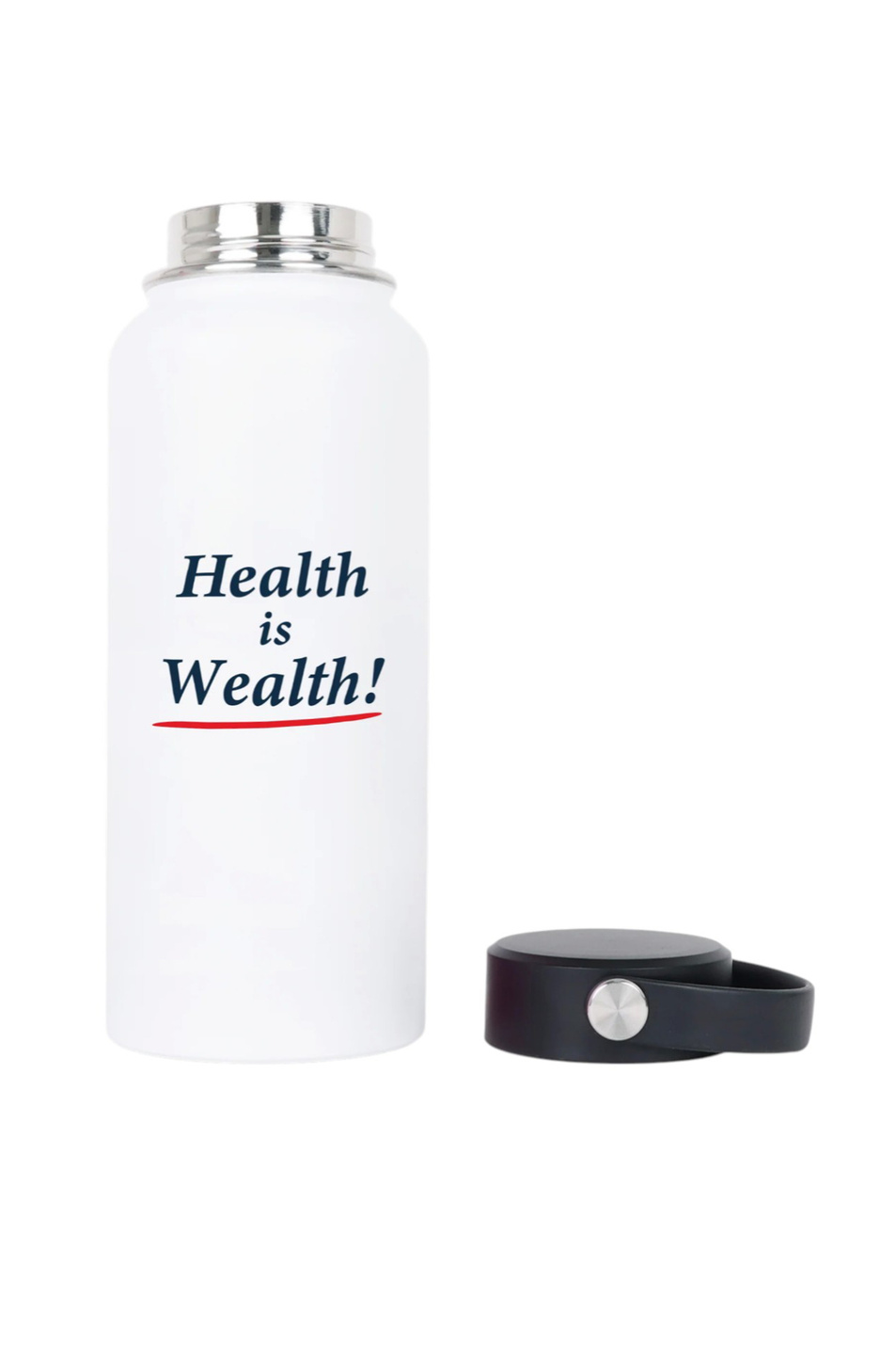 Женский Sporty & Rich Бутылка для воды Health is Wealth (цвет ), артикул AC039602006WH01 | Фото 2