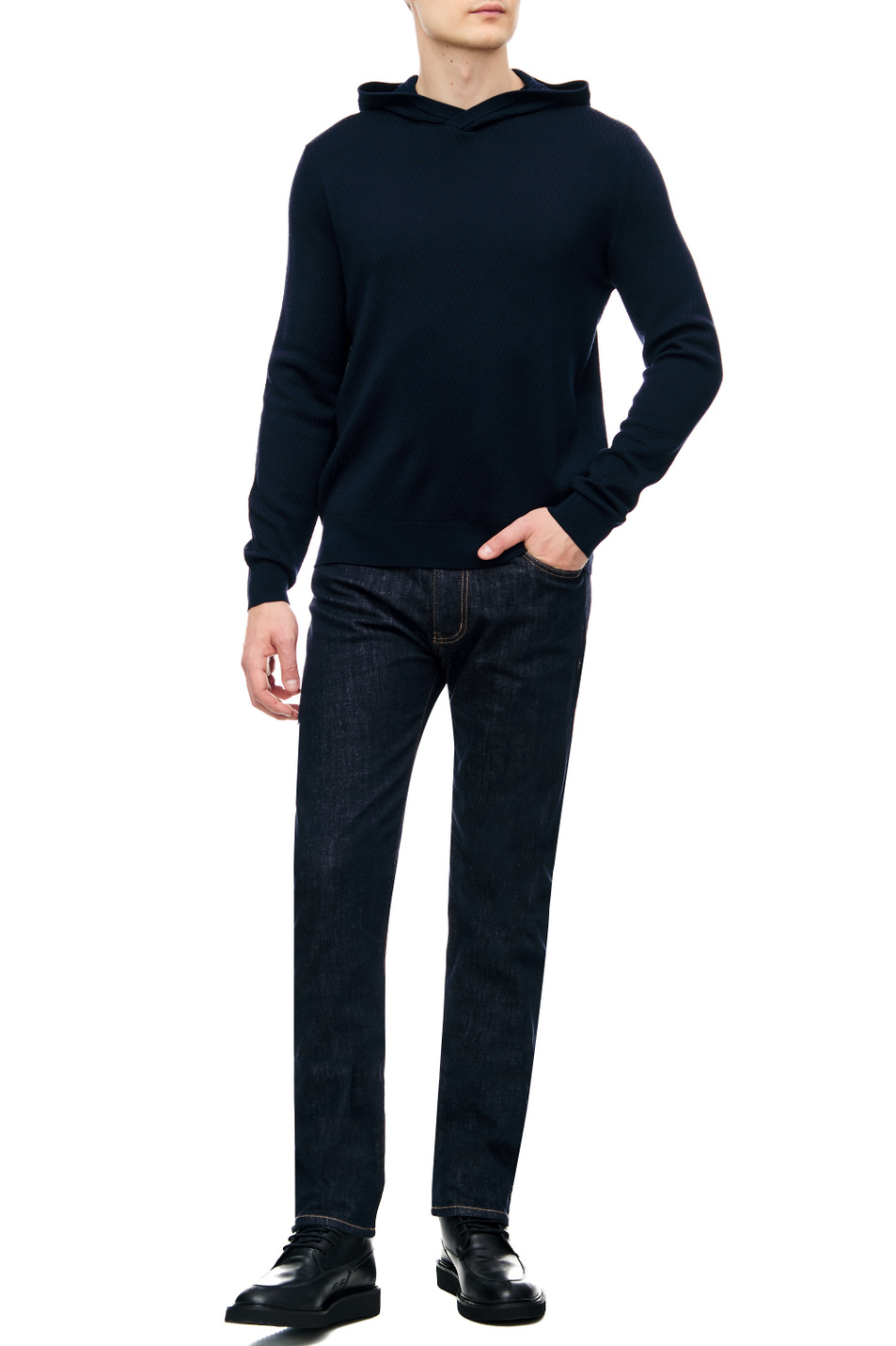 Мужской Emporio Armani Джинсы из эластичного хлопка (цвет ), артикул 6L1J45-1DMVZ | Фото 2