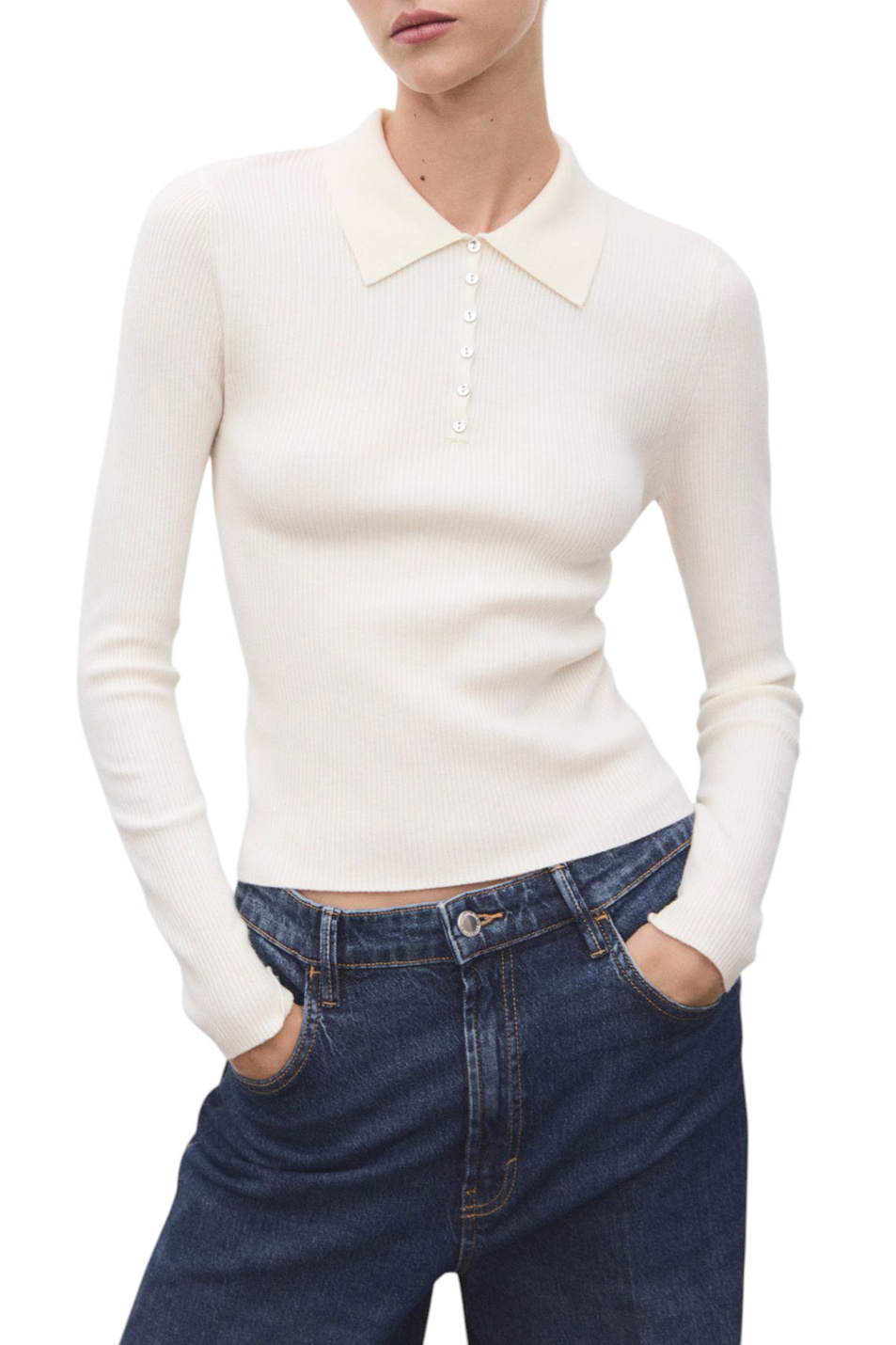 Женский Mango Джемпер поло TWENTIES (цвет ), артикул 17005822 | Фото 3