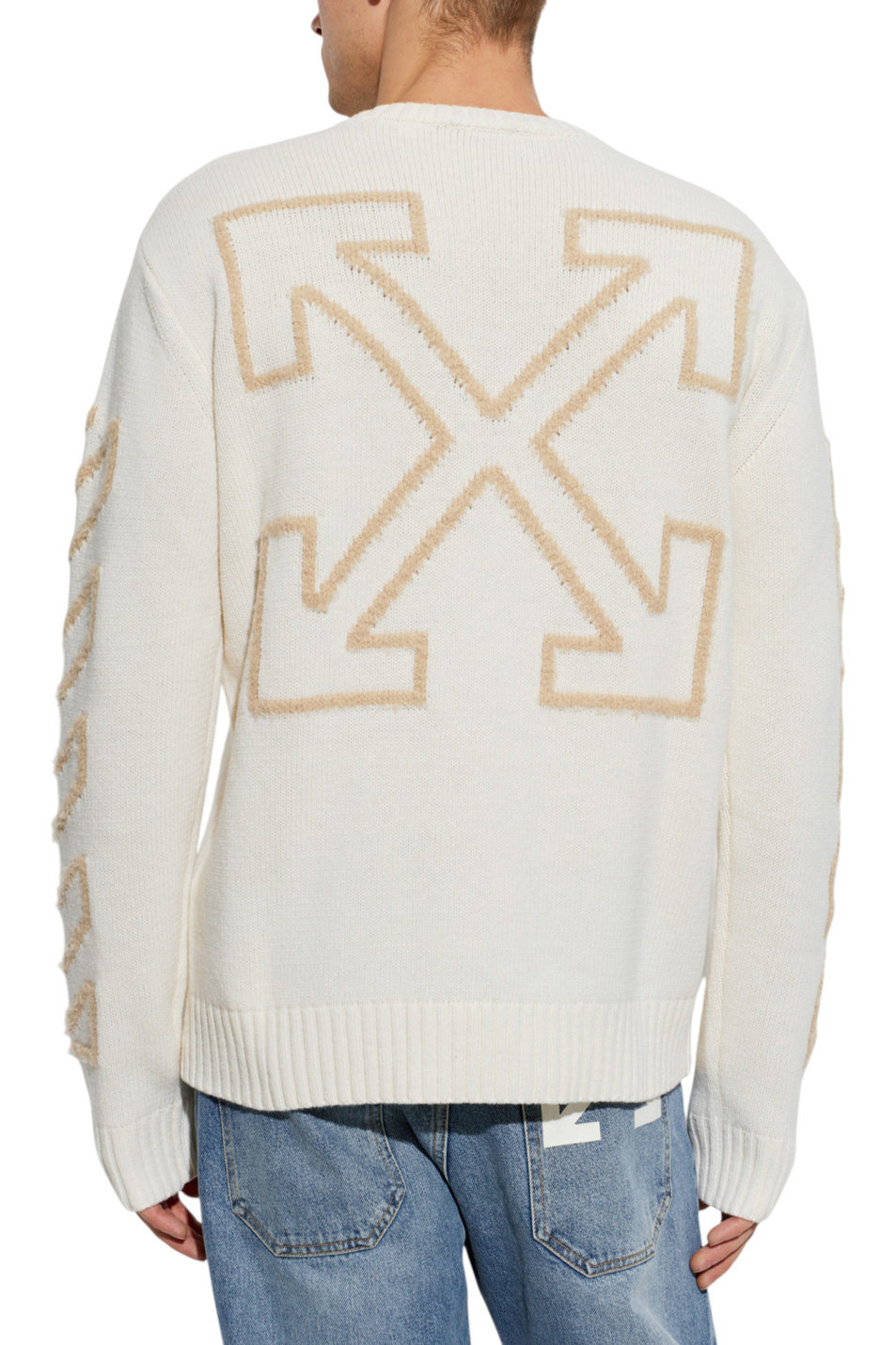 Мужской Off-White Свитер DIAG ARROW из смесовой шерсти (цвет ), артикул OMHE087F26KNI00110110 | Фото 4