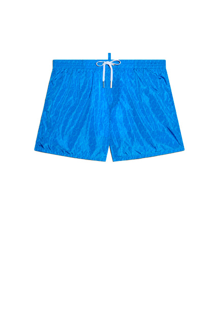 Шорты купальные с монограммой|Основной цвет:Синий|Артикул:D7B644100 | Фото 1
