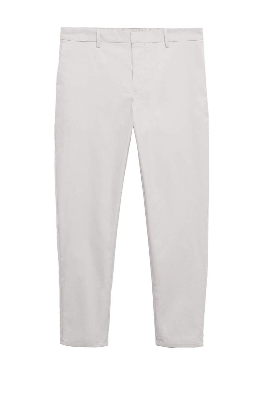 Укороченные брюки чинос|Основной цвет:Кремовый|Артикул:17010043 | Фото 1