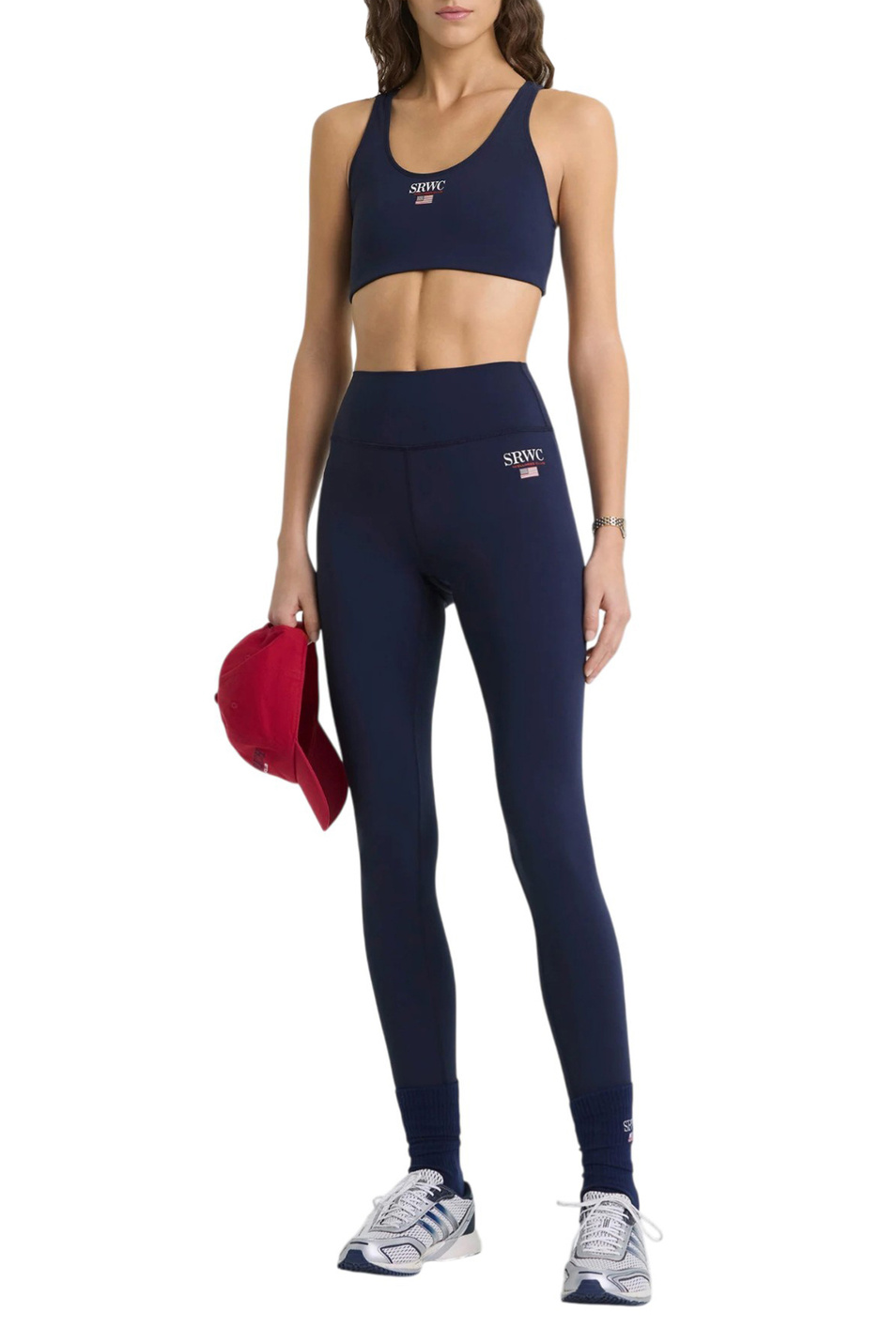 Женский Sporty & Rich Легинсы Nautical с логотипом (цвет ), артикул PA00263177BL106 | Фото 3