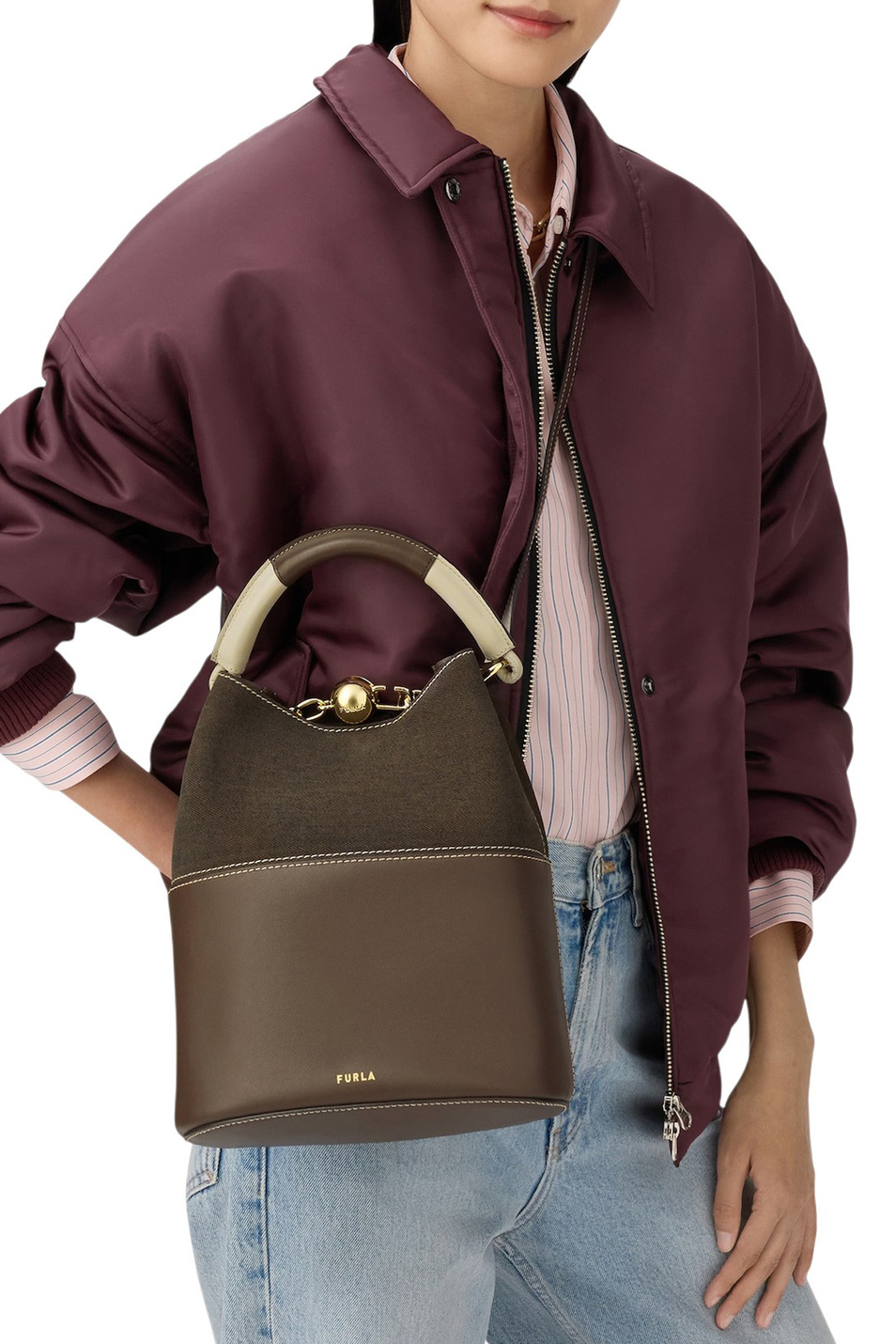 Женский Furla Сумка-ведро SFERA S (цвет ), артикул WB01867-BX3924 | Фото 5