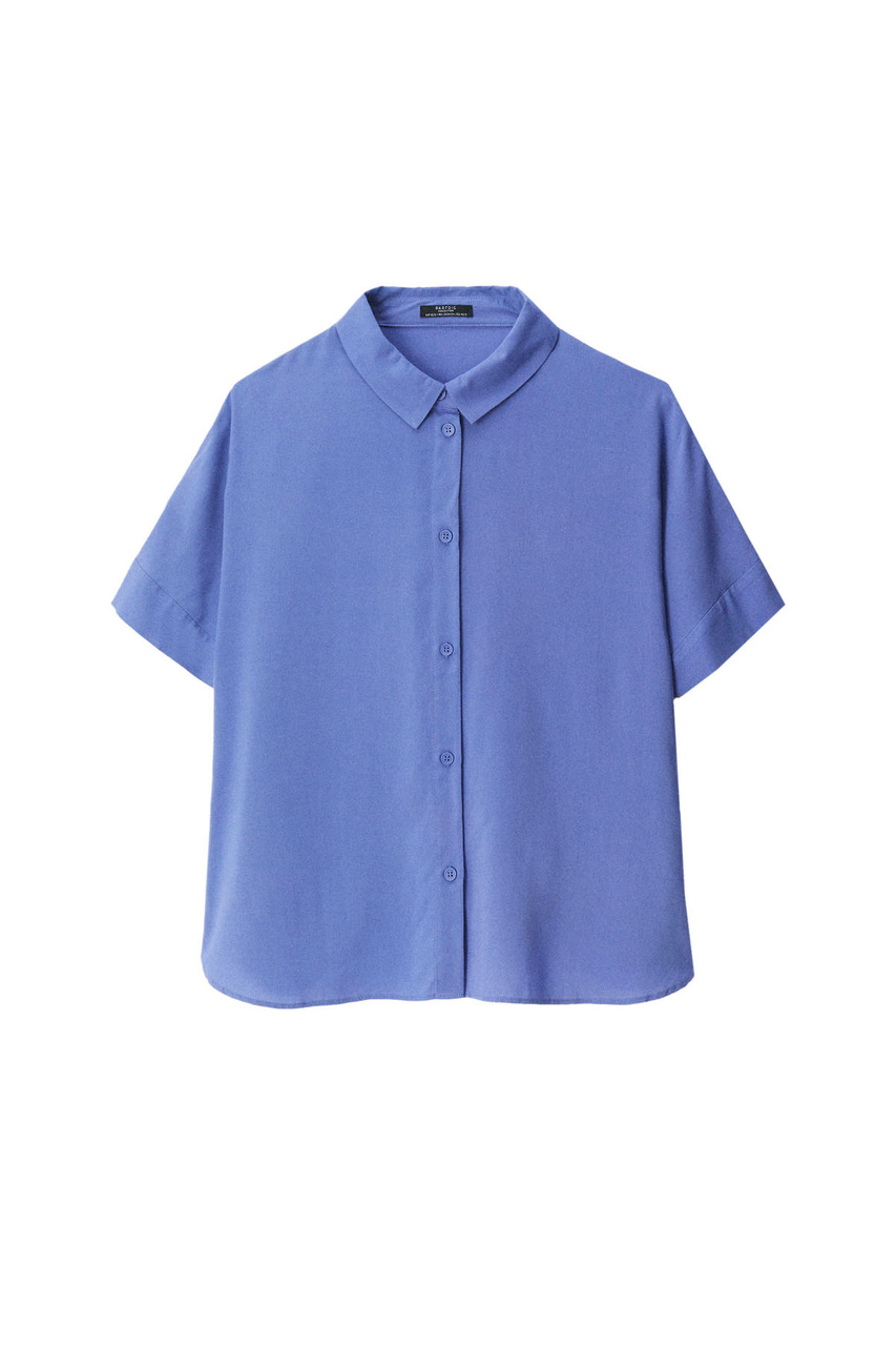 Рубашка с коротким рукавом|Основной цвет:Синий|Артикул:217119 | Фото 1