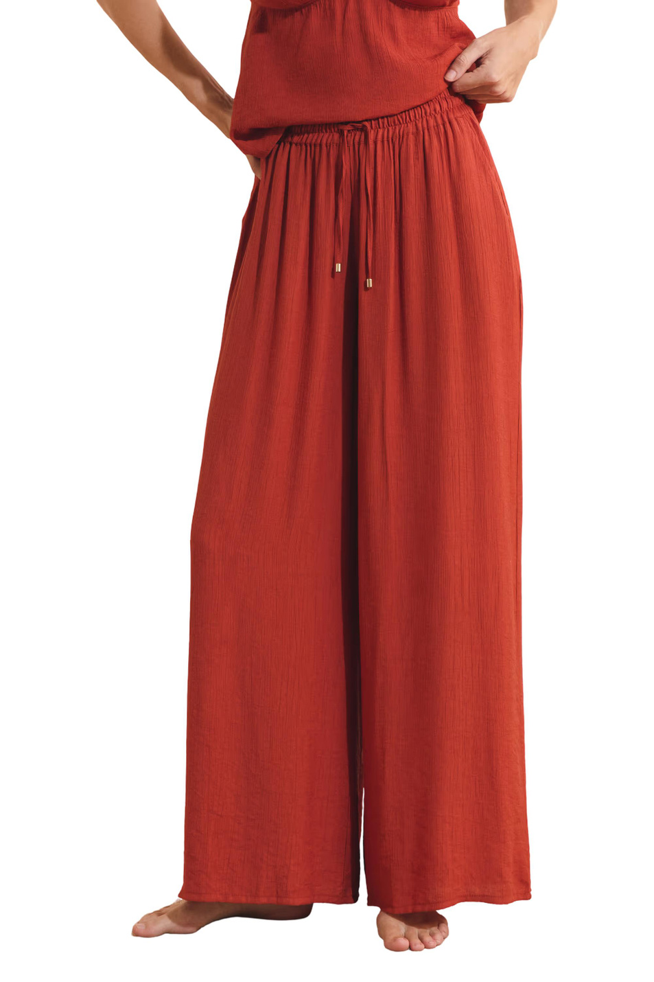 Брюки MELYA широкого кроя|Основной цвет:Красный Женский Etam Брюки MELYA широкого кроя (цвет ), артикул 6560994 | Фото 1