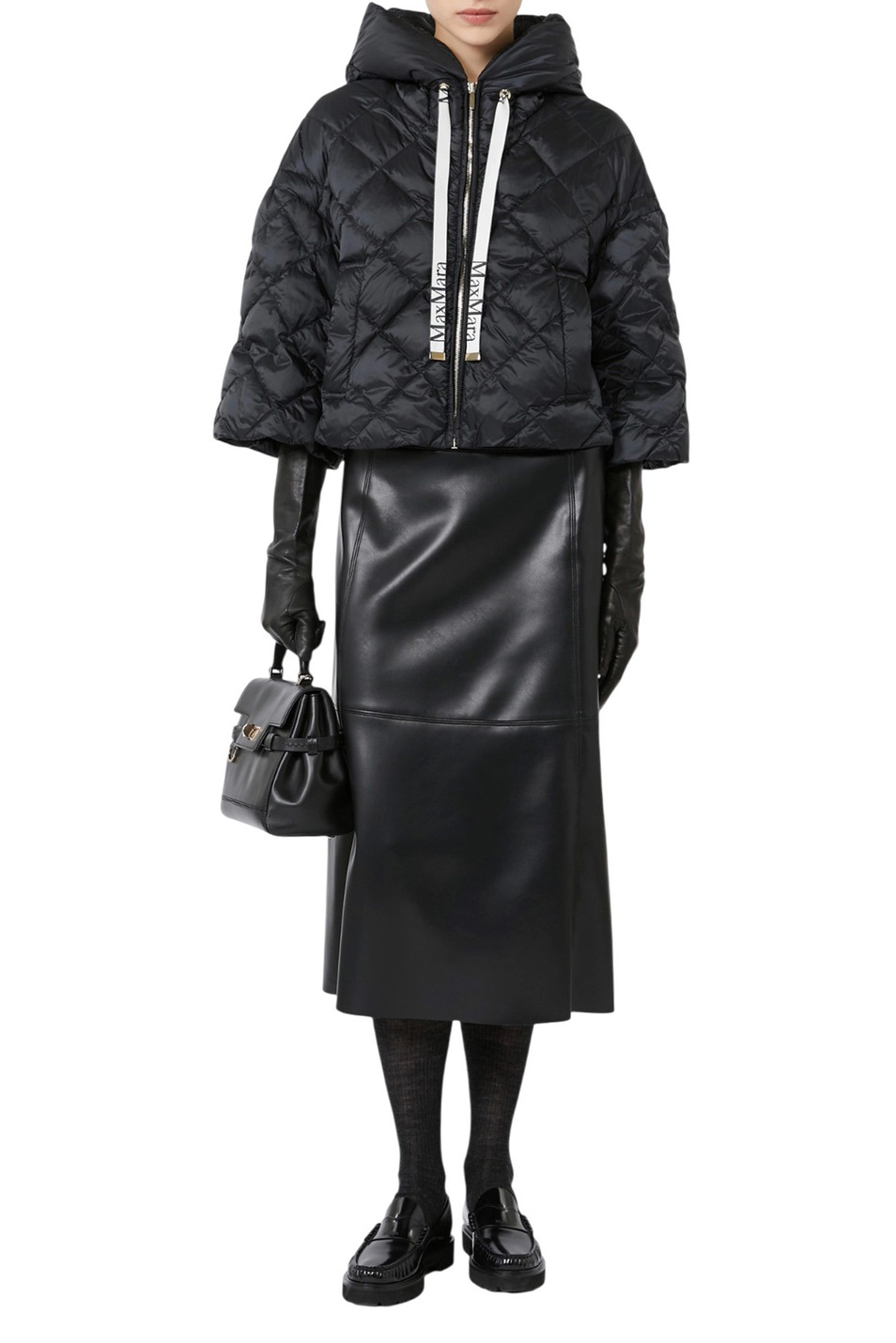 Юбка PLATA с декоративной строчкой|Основной цвет:Черный Женский Max Mara Юбка PLATA с декоративной строчкой (цвет ), артикул 2529776023 | Фото 2