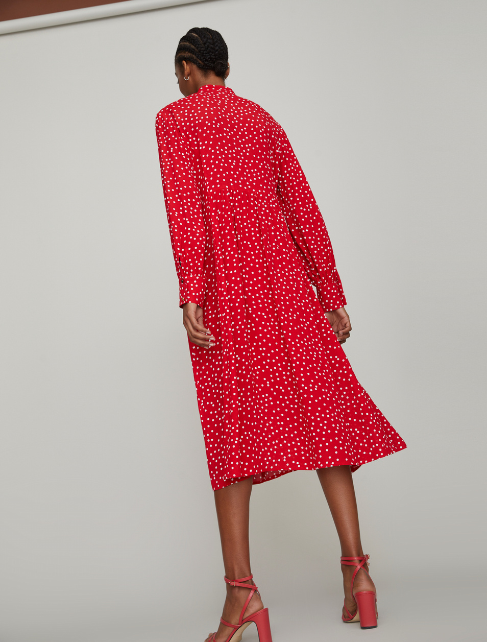 iBLUES Платье-рубашка LIPARI с принтом в горошек (цвет ), артикул 72212011 | Фото 3