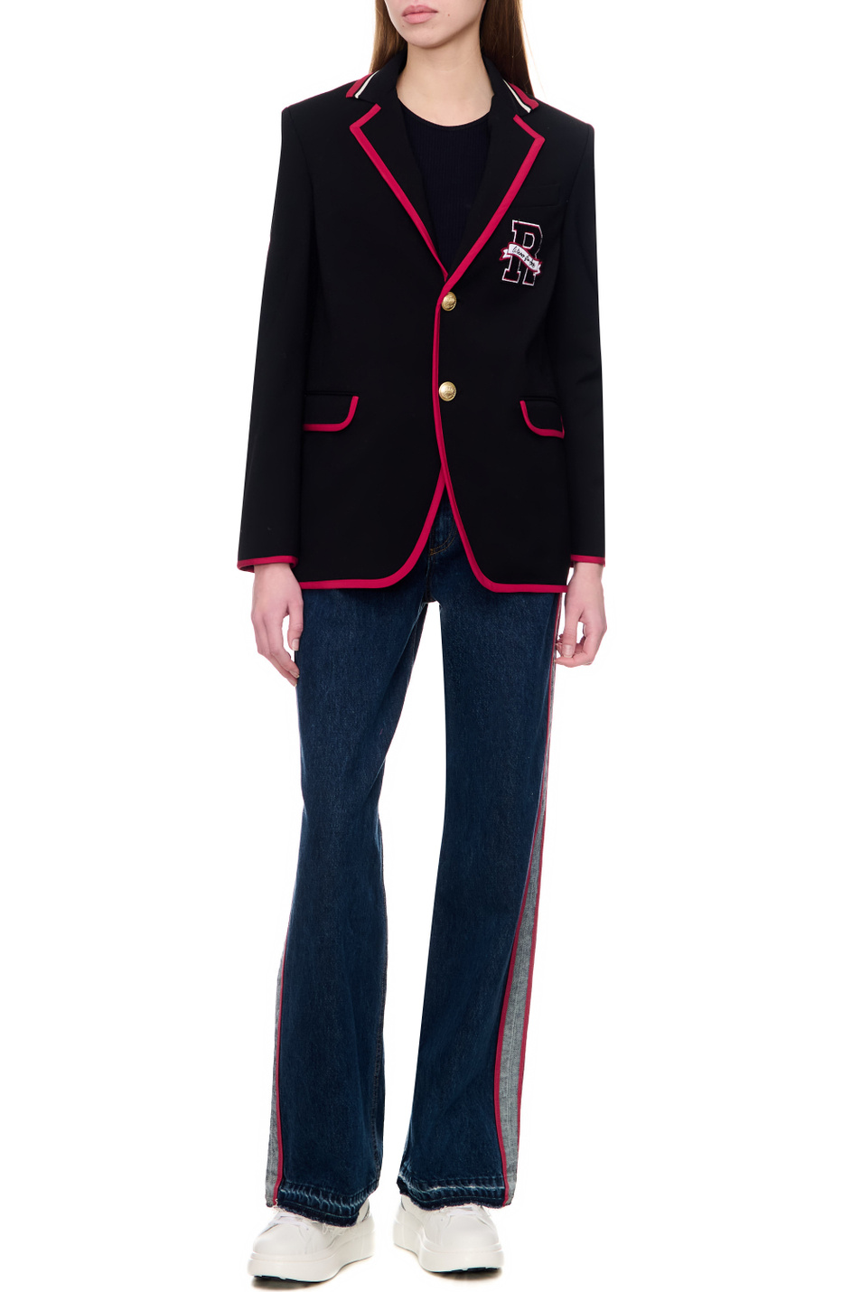 Женский Red Valentino Жакет с контрастными деталями (цвет ), артикул 2R3CED756Q0 | Фото 3