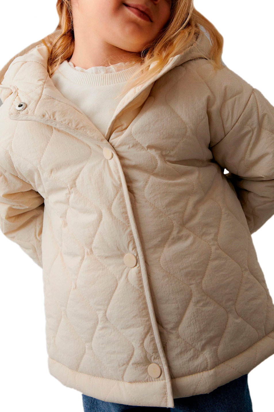 Девочкам Mango Kids Куртка стеганая SPRING4 с капюшоном (цвет ), артикул 47082879 | Фото 4