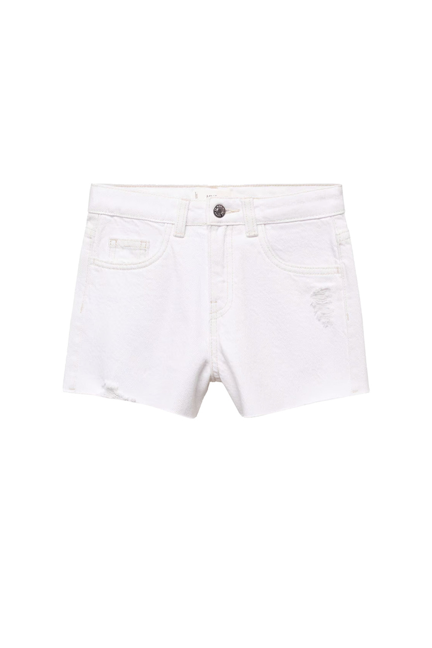 Шорты ISA джинсовые из натурального хлопка|Основной цвет:Белый|Артикул:67056325 | Фото 1