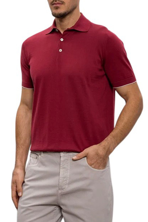 Мужской Brunello Cucinelli Поло из хлопка (цвет ), артикул M29800125 | Фото 4