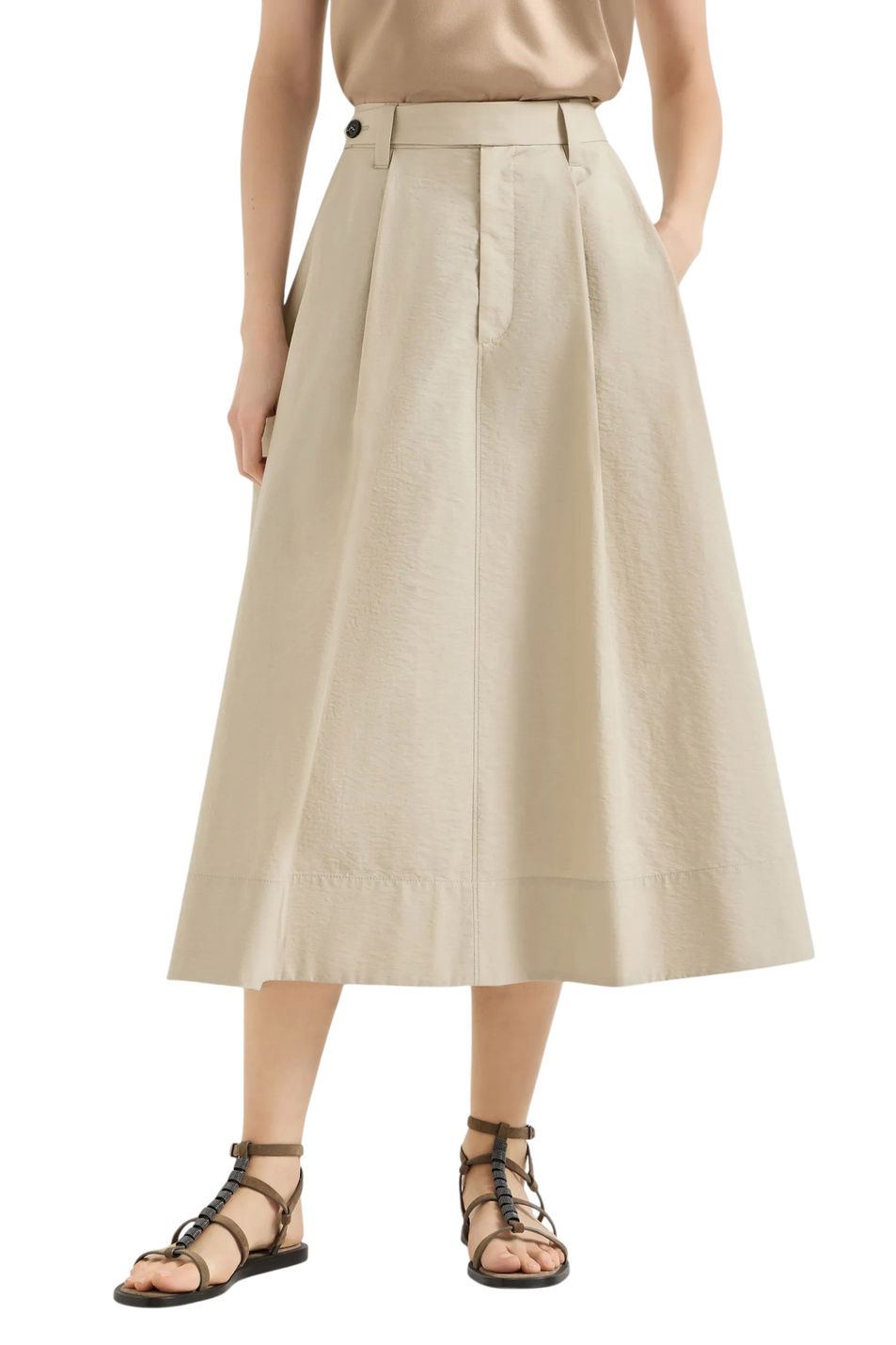 Женский Brunello Cucinelli Юбка из смесового хлопка (цвет ), артикул M0F79G3951 | Фото 3