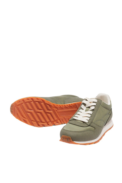 Кроссовки с контрастными шнурками|Основной цвет:Хаки|Артикул:200408 | Фото 2