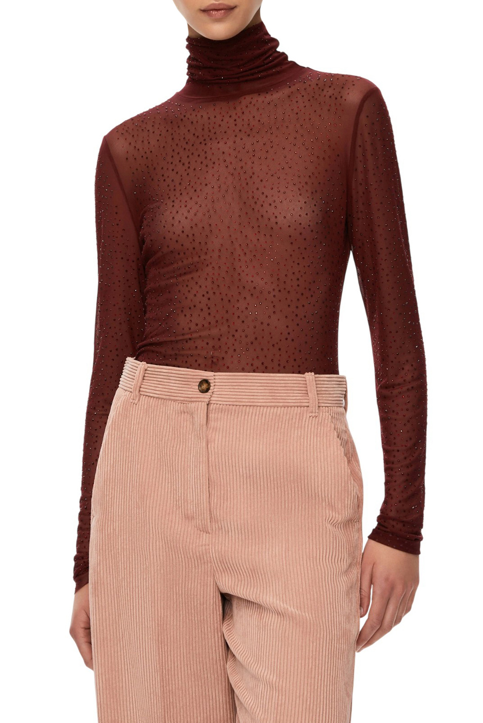 Женский iBLUES Водолазка REPORT со стразами (цвет ), артикул 2527946012 | Фото 3