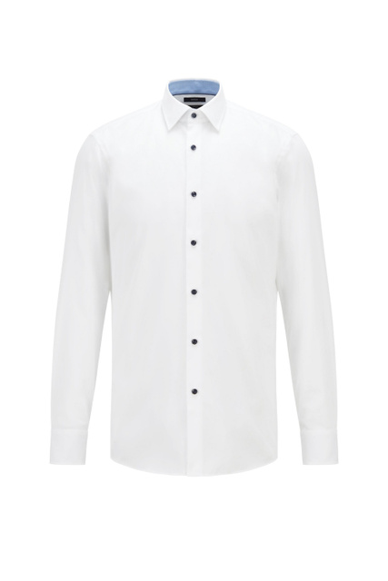 Рубашка из натурального хлопка|Основной цвет:Белый|Артикул:50447504 | Фото 1