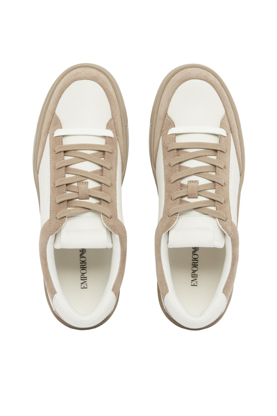 Мужской Emporio Armani Кеды из натуральной кожи и замши (цвет ), артикул EM004784-AF23198 | Фото 4