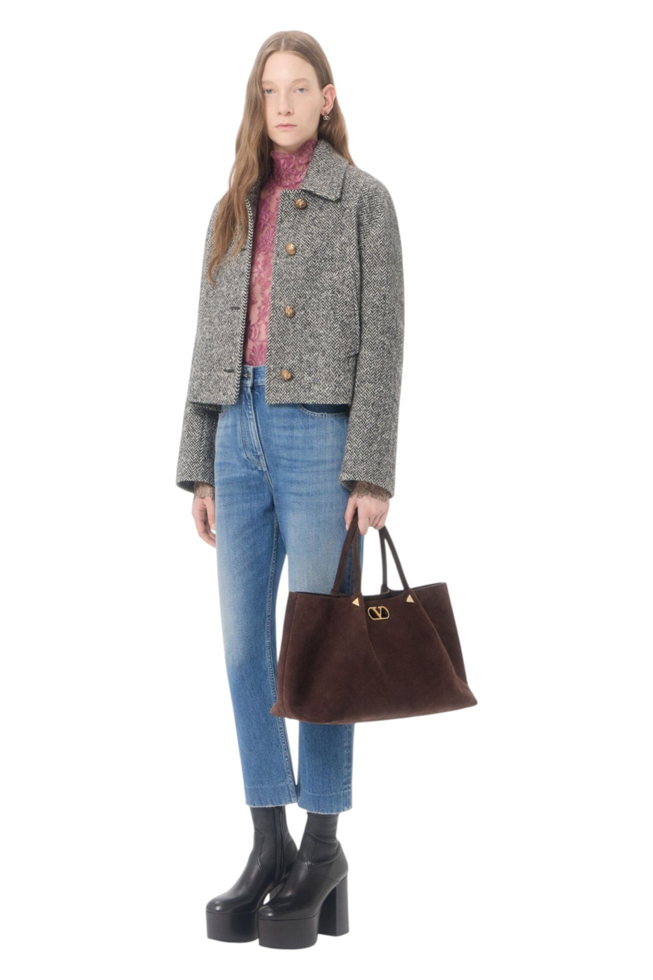 Женский Valentino Сумка из натуральной замши (цвет ), артикул 9W2B0T82AHA | Фото 8