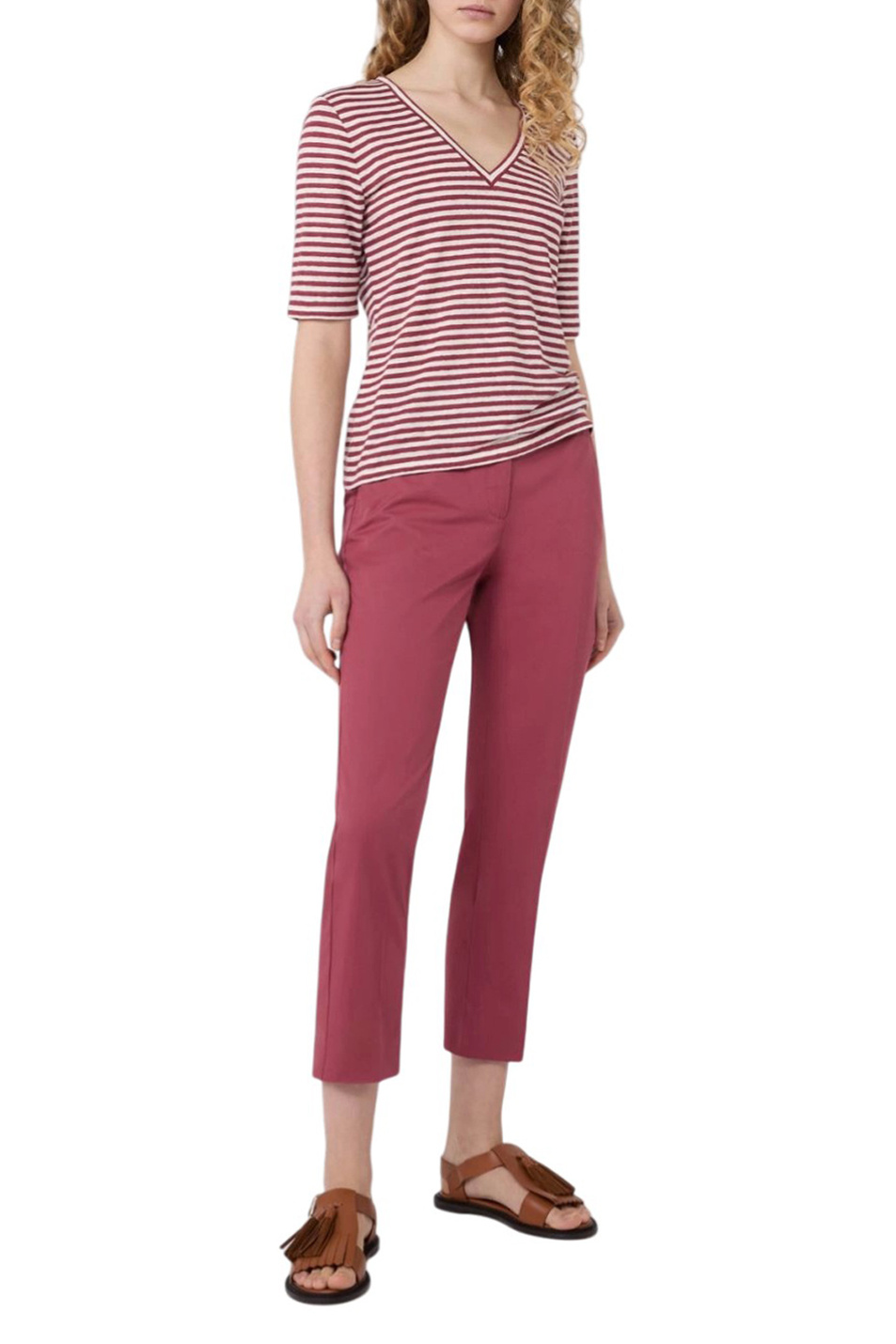 Женский Weekend Max Mara Футболка OPZIONE из льна (цвет ), артикул 2615941042 | Фото 2