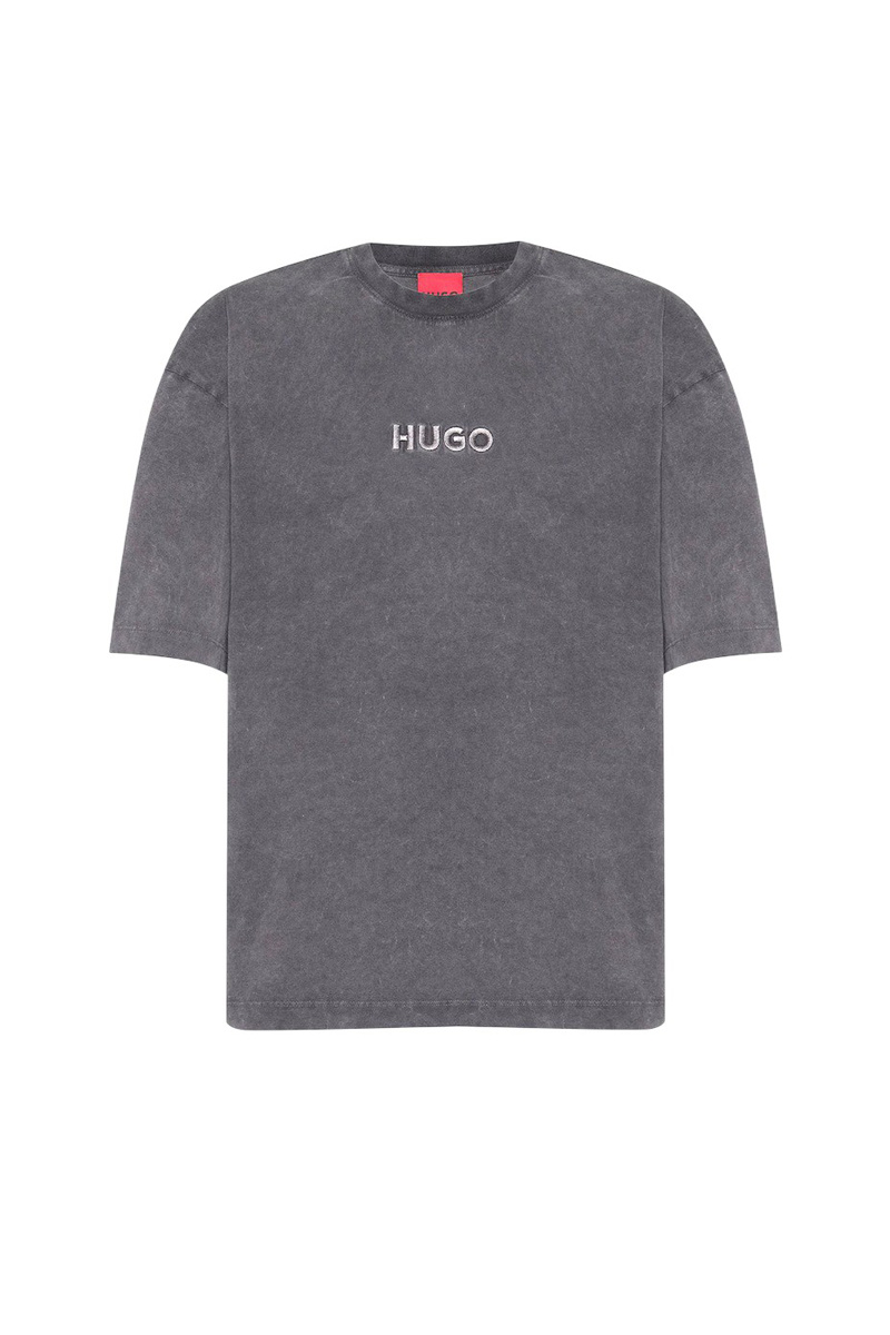 Футболка Delw из хлопка|Основной цвет:Серый Мужской HUGO Футболка Delw из хлопка (цвет ), артикул 50546369 | Фото 1