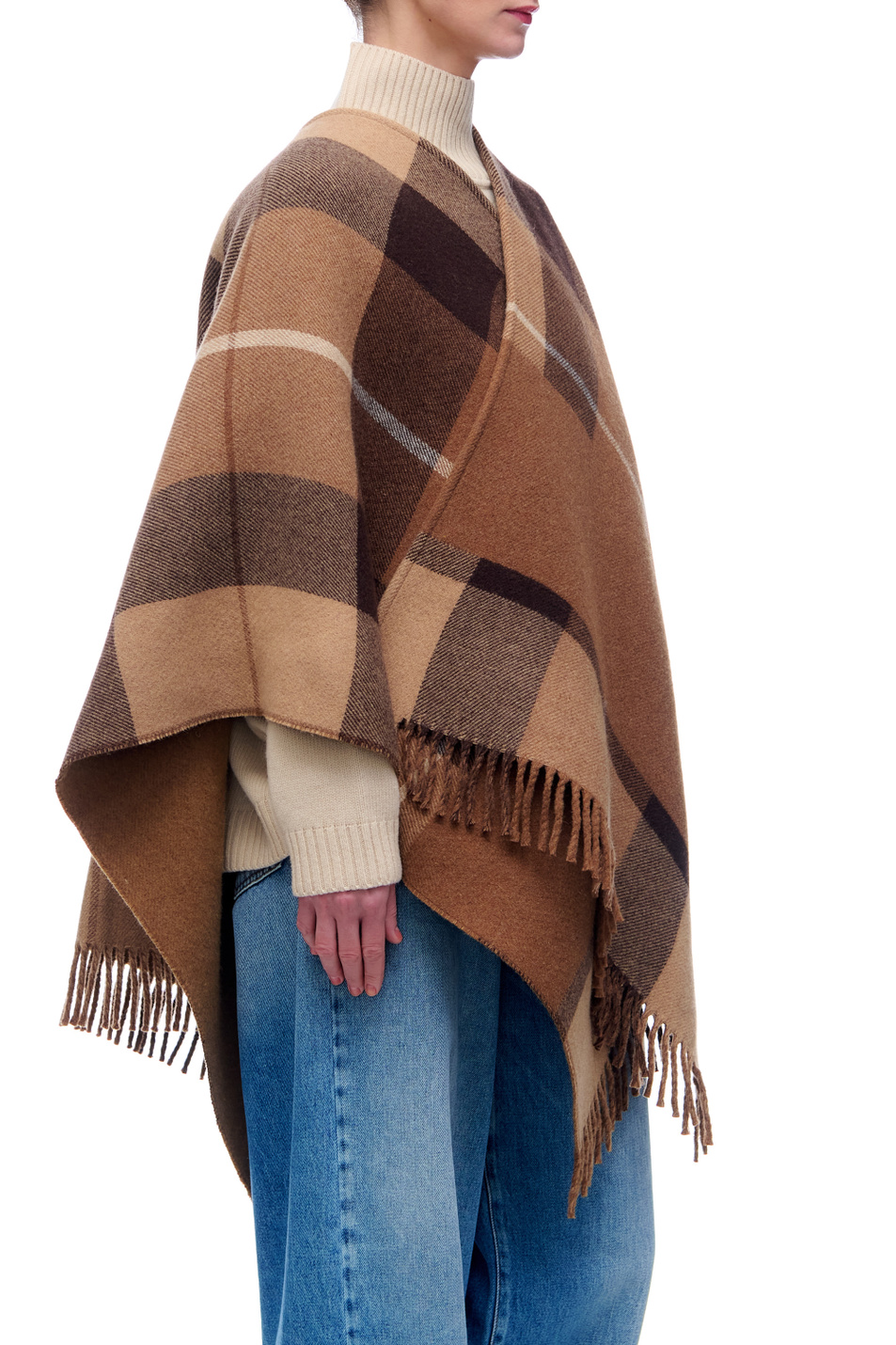 Женский Weekend Max Mara Пончо MESTRE из смесовой шерсти (цвет ), артикул 57360414 | Фото 3