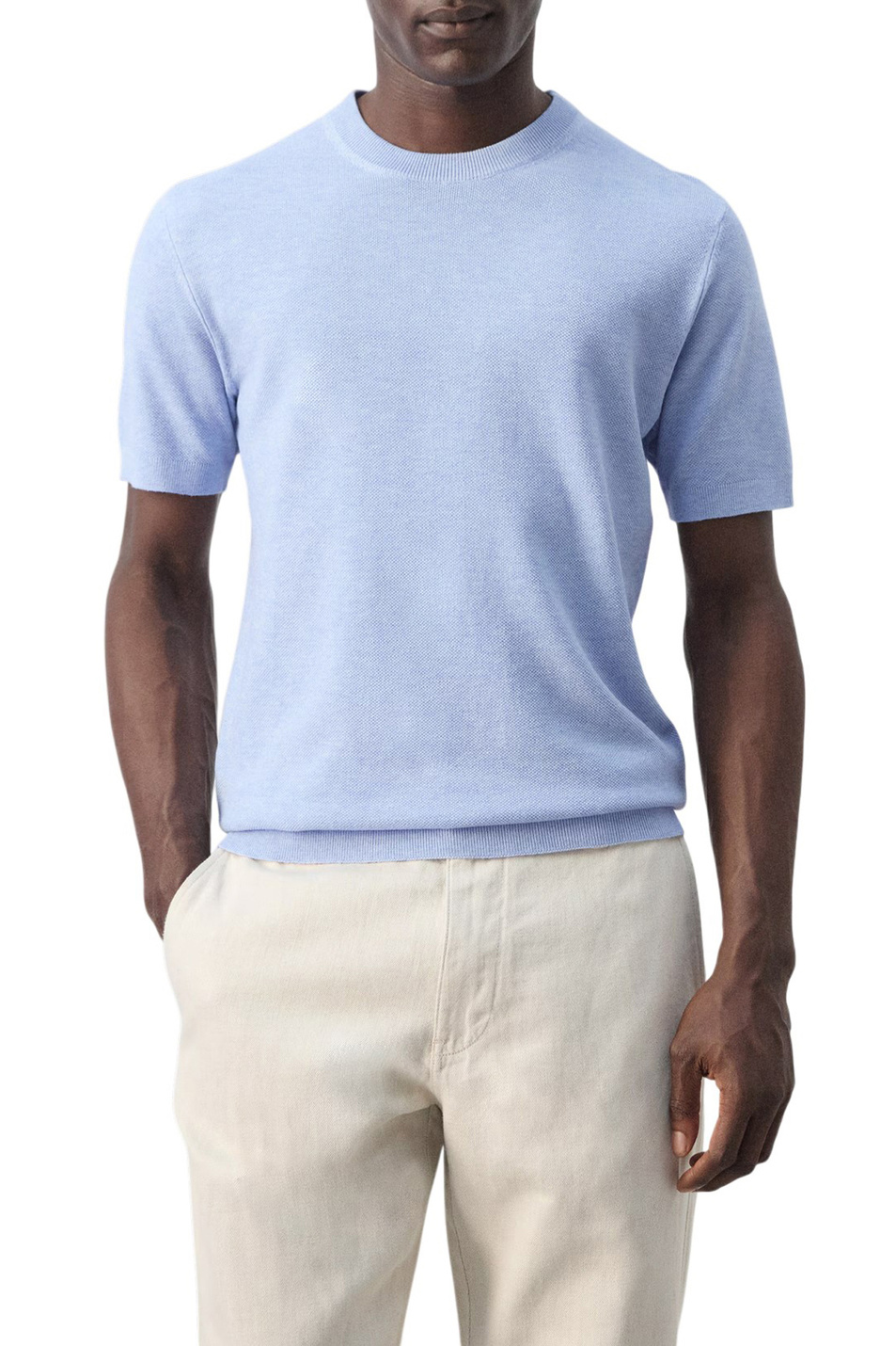 Мужской Mango Man Футболка ANDREW из смесового хлопка (цвет ), артикул 27095938 | Фото 3