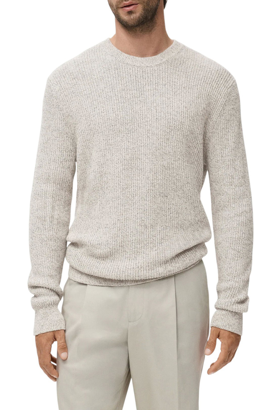 Мужской Mango Man Джемпер AZORES из хлопка (цвет ), артикул 17005978 | Фото 3