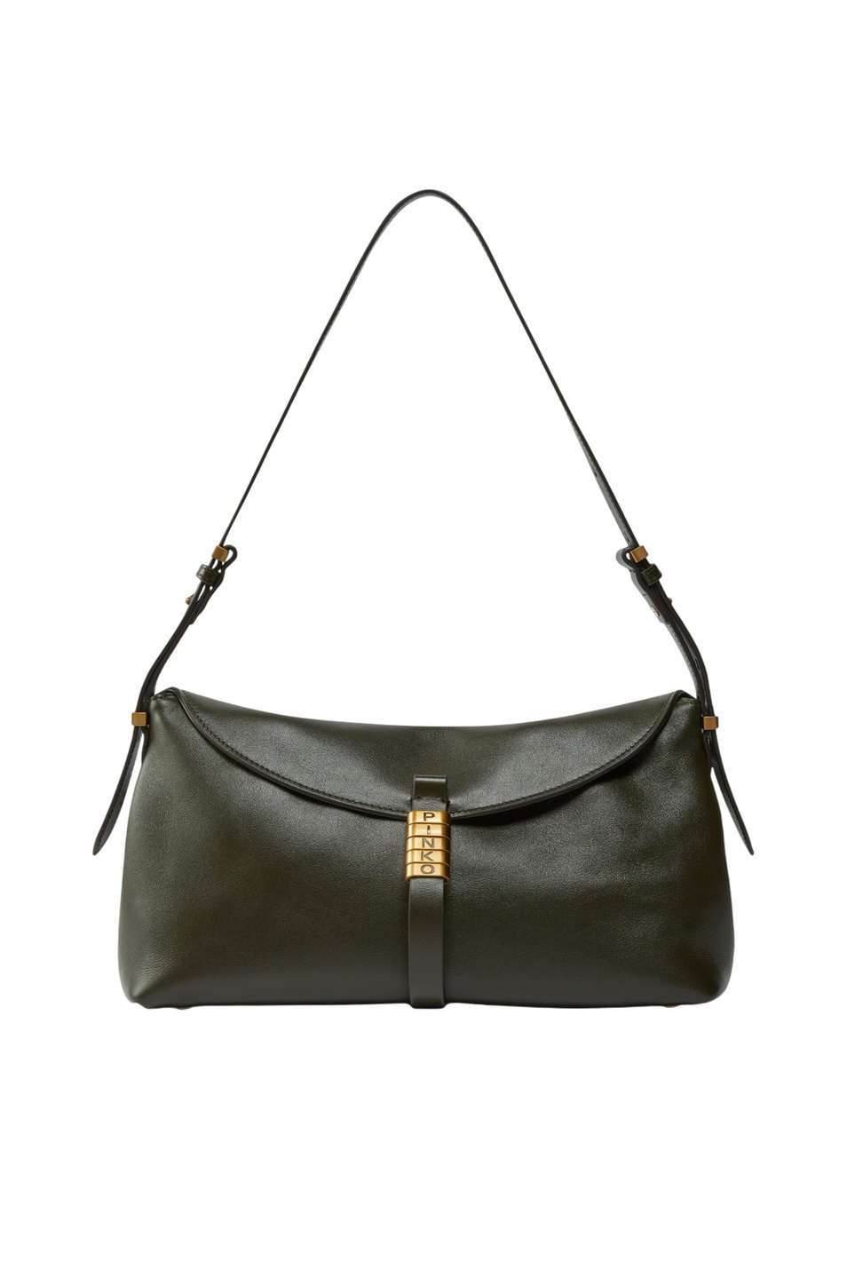 Сумка-багет из натуральной кожи|Основной цвет:Хаки Женский Pinko Сумка-багет из натуральной кожи (цвет ), артикул 105049A1ZX | Фото 1