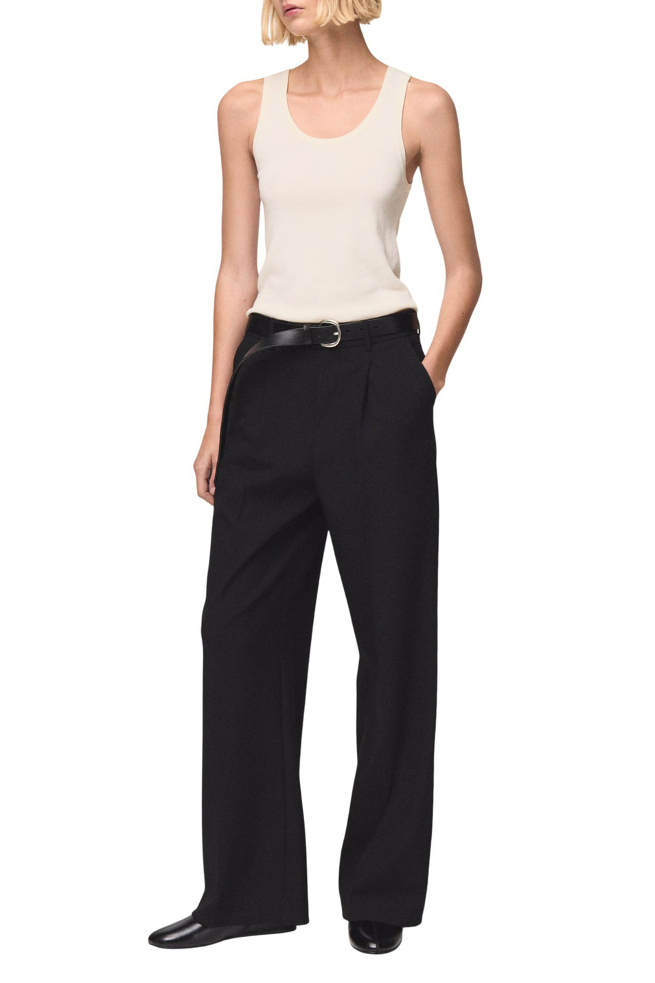 Женский Mango Топ OLSEN из смесовой шерсти (цвет ), артикул 27091190 | Фото 2