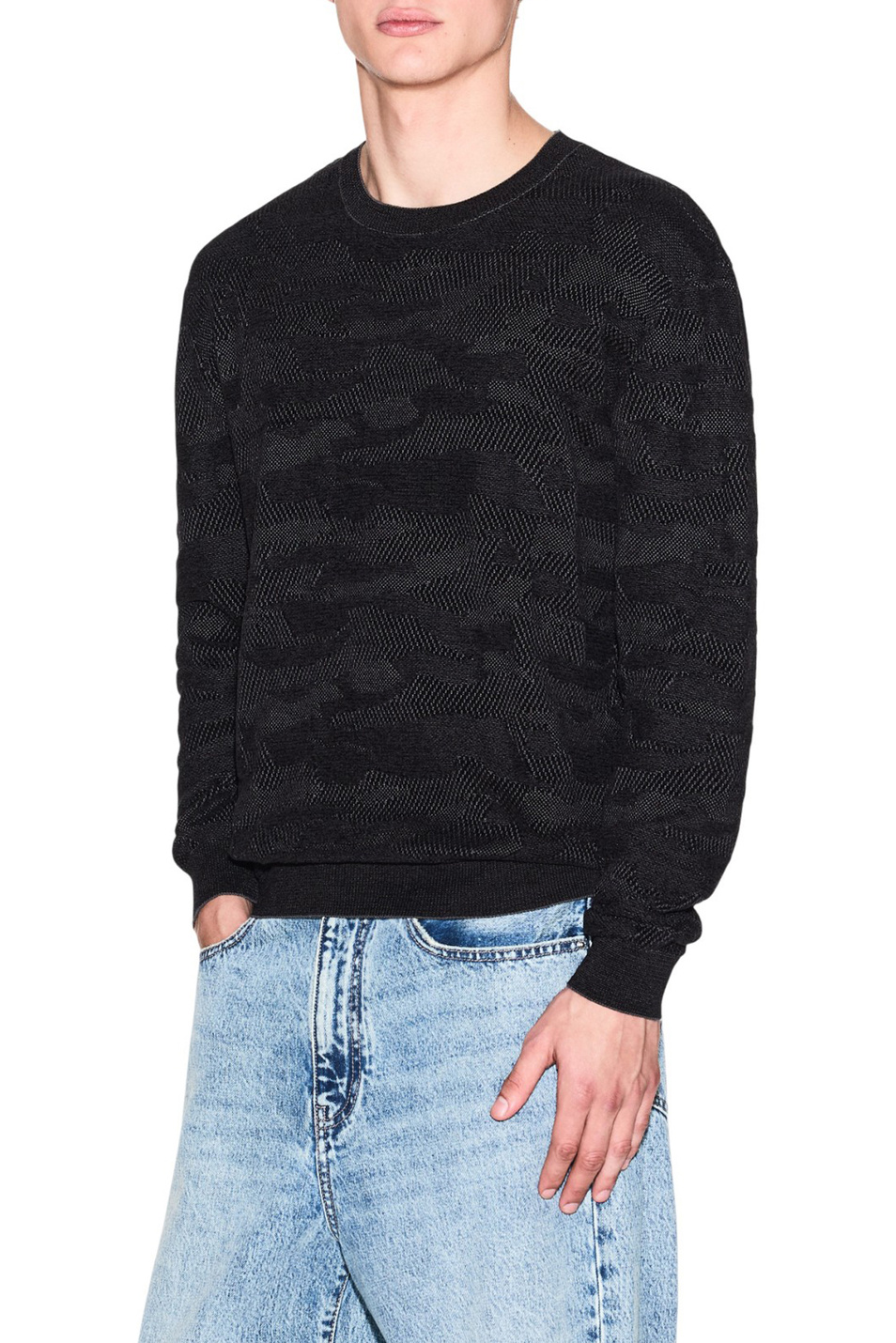Мужской Armani Exchange Джемпер из смесового хлопка (цвет ), артикул XM001976-AF11966 | Фото 3